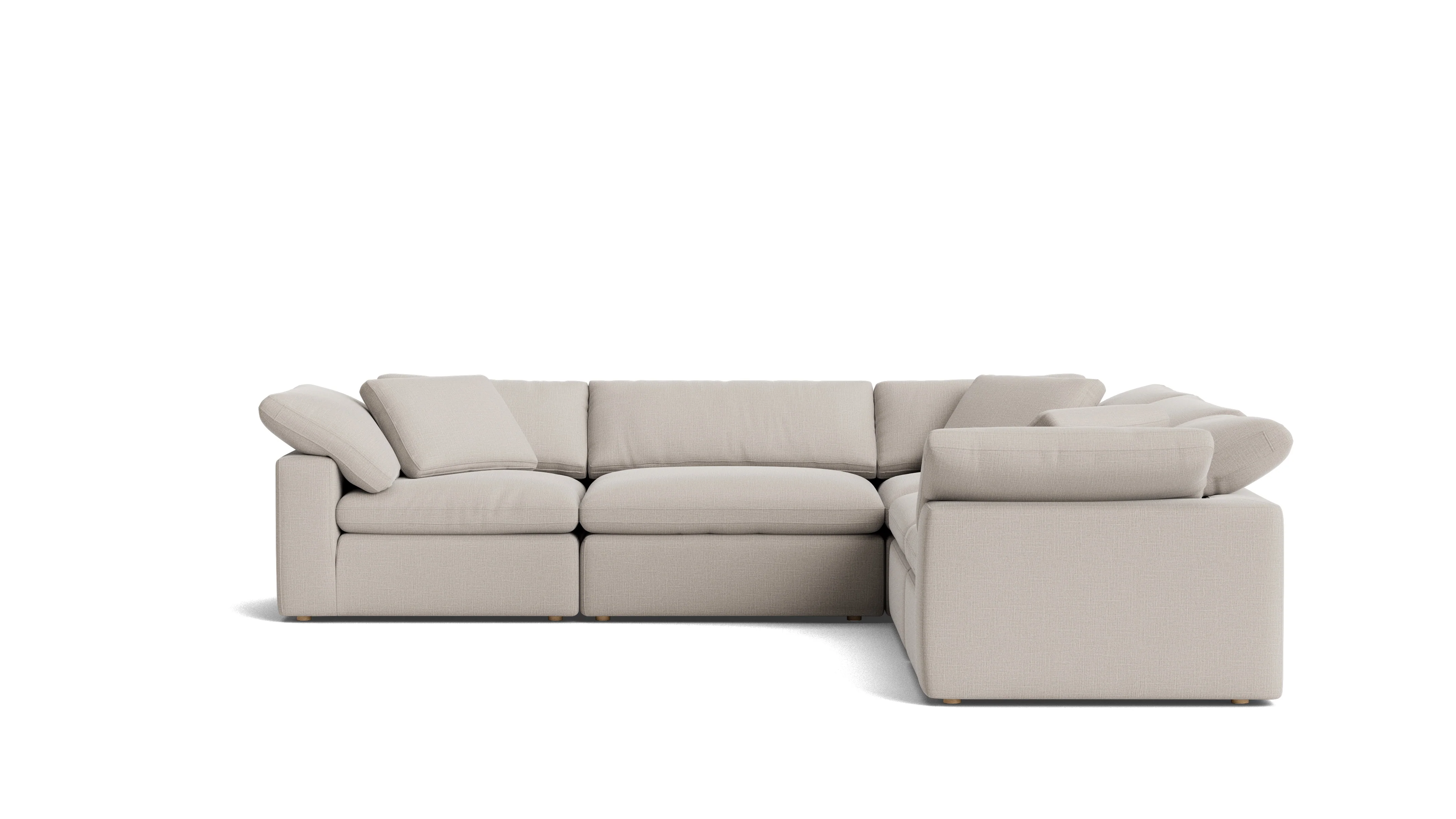 Movie Night™ 5-Piece Modular Sectional Closed, Large, Clay - Image 2