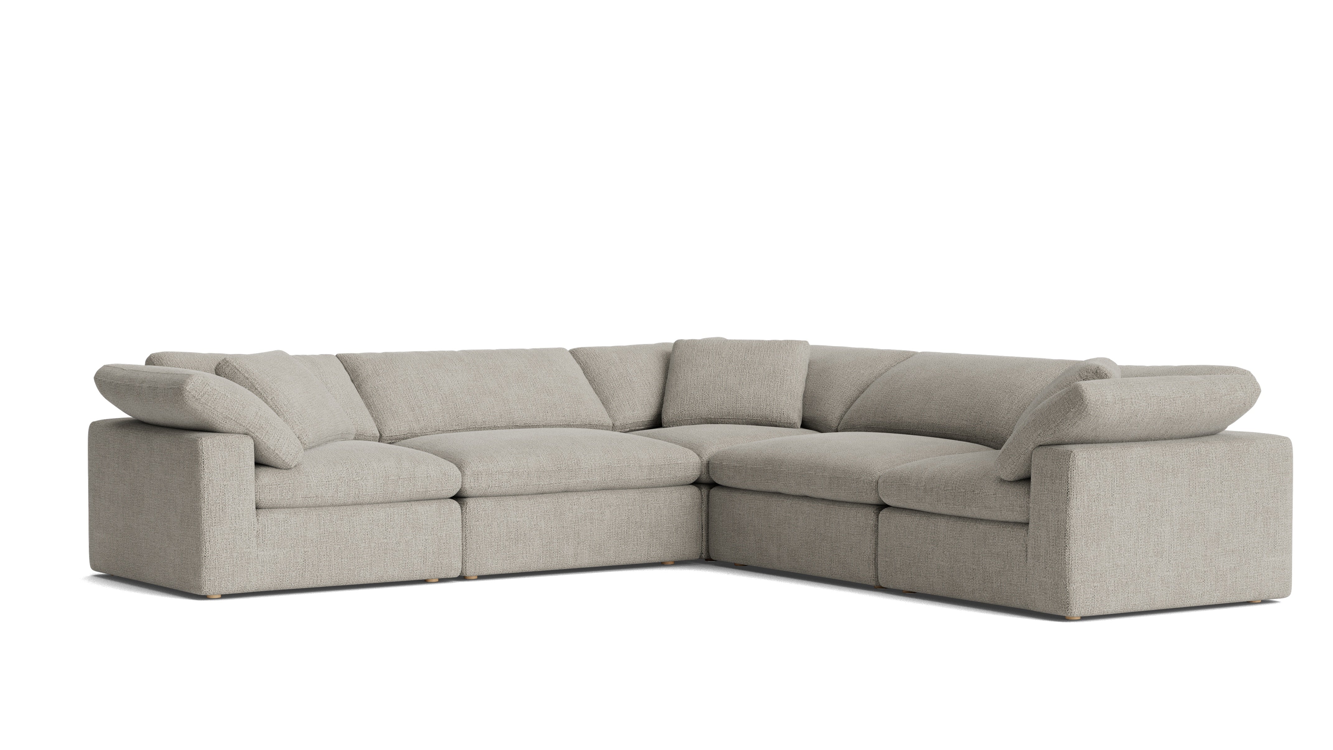 Movie Night™ 5-Piece Modular Sectional Closed, Large, Oatmeal - Image 3