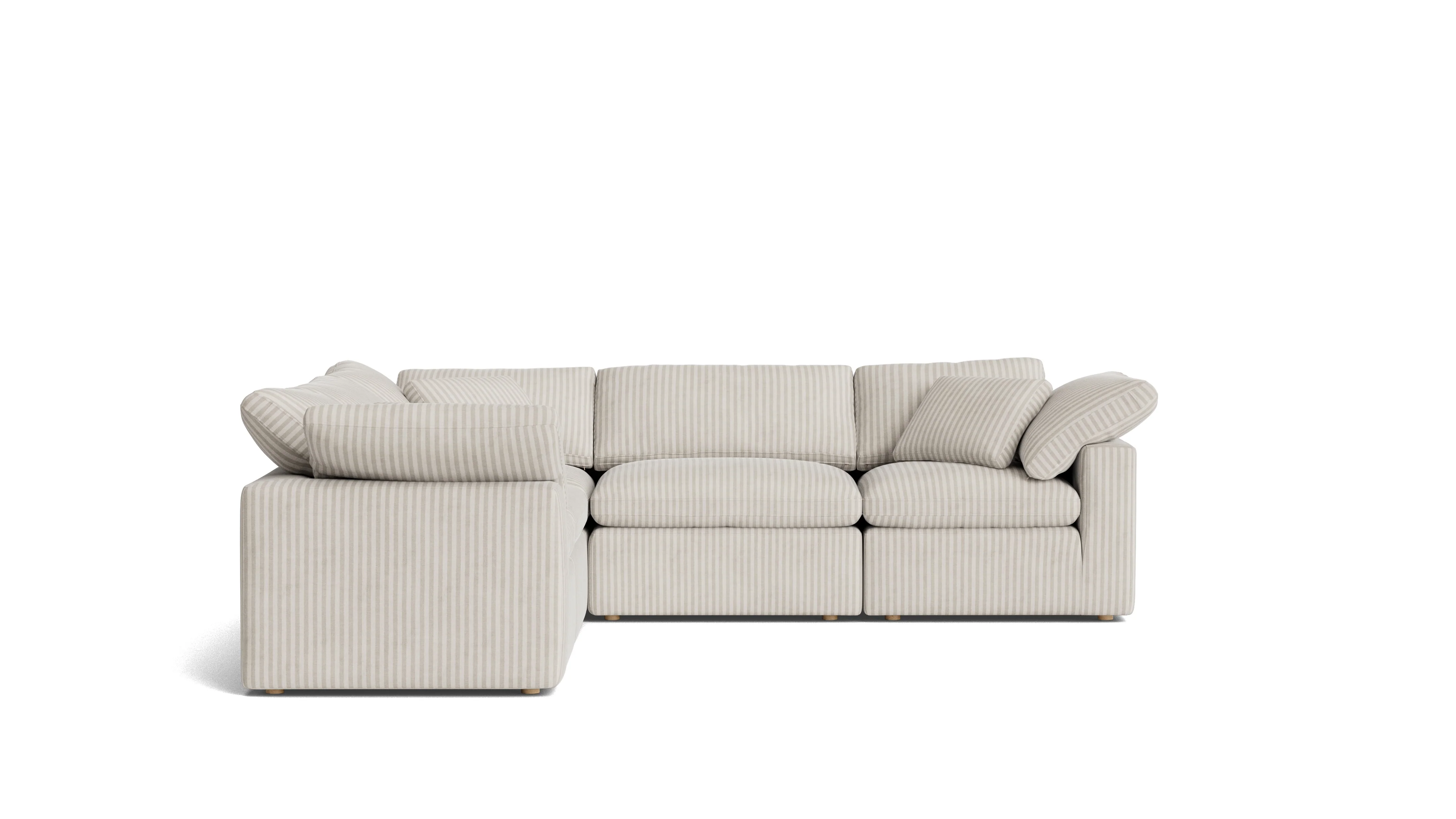 Movie Night™ 5-Piece Modular Sectional Closed, Standard, Newport Stripe - Image 4