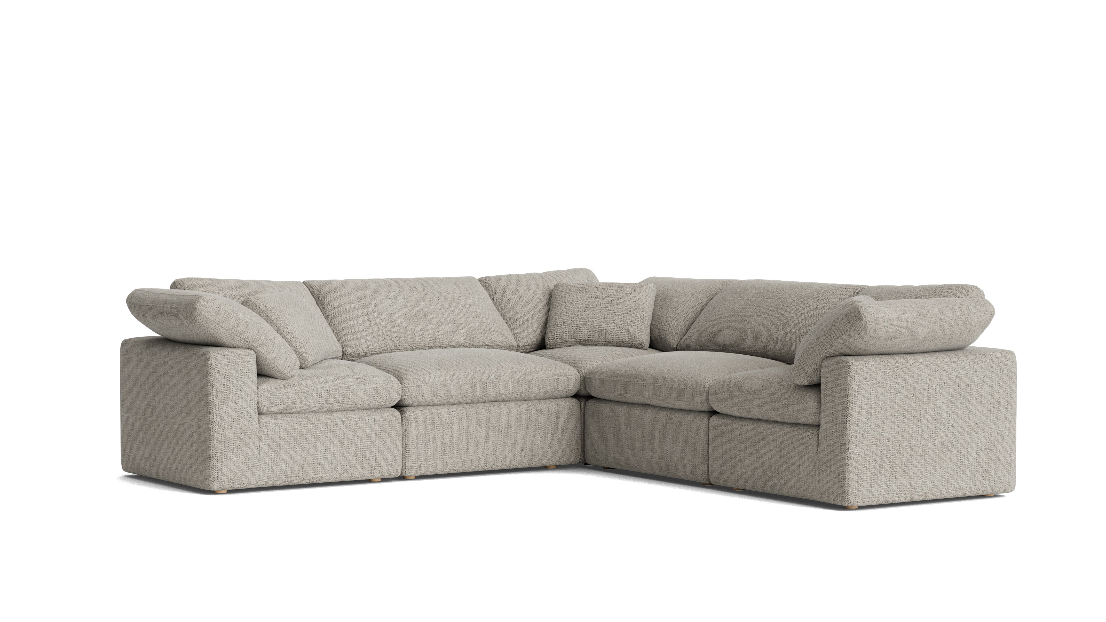 Movie Night™ 5-Piece Modular Sectional Closed, Standard, Oatmeal - Image 3
