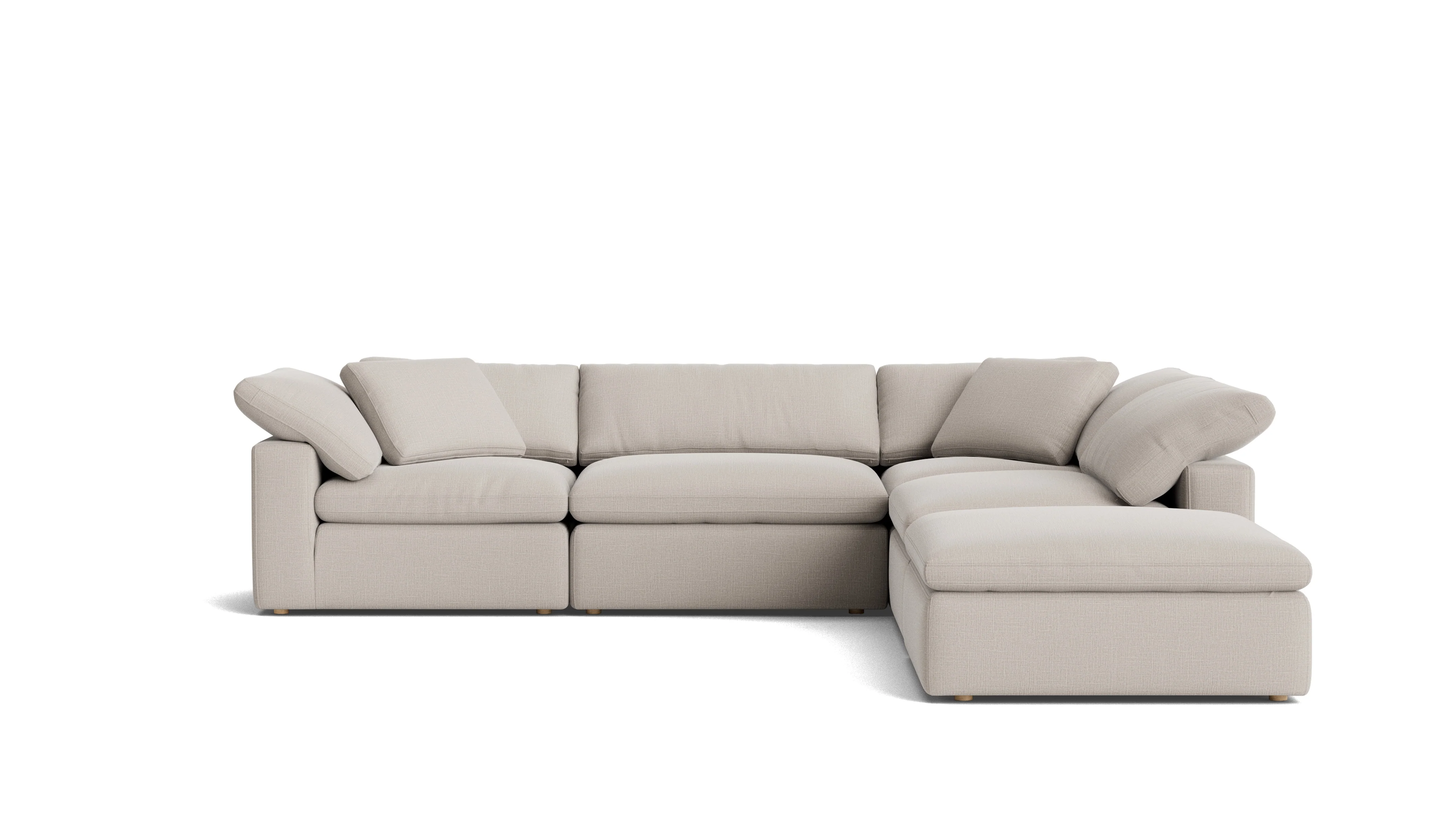 Movie Night™ 5-Piece Modular Sectional, Large, Clay - Image 2