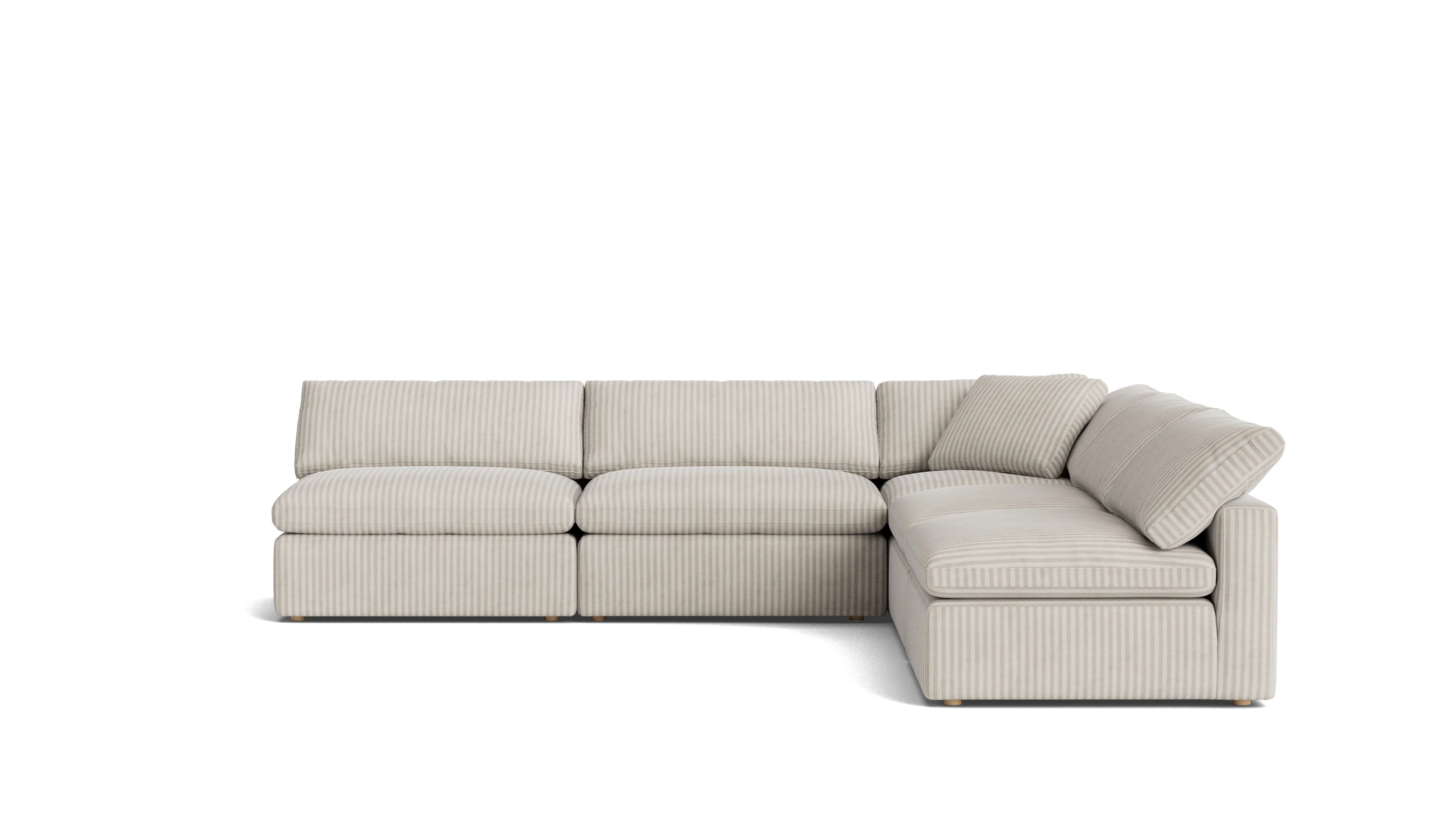 Movie Night™ 5-Piece Modular Sectional Open, Large, Newport Stripe - Image 2