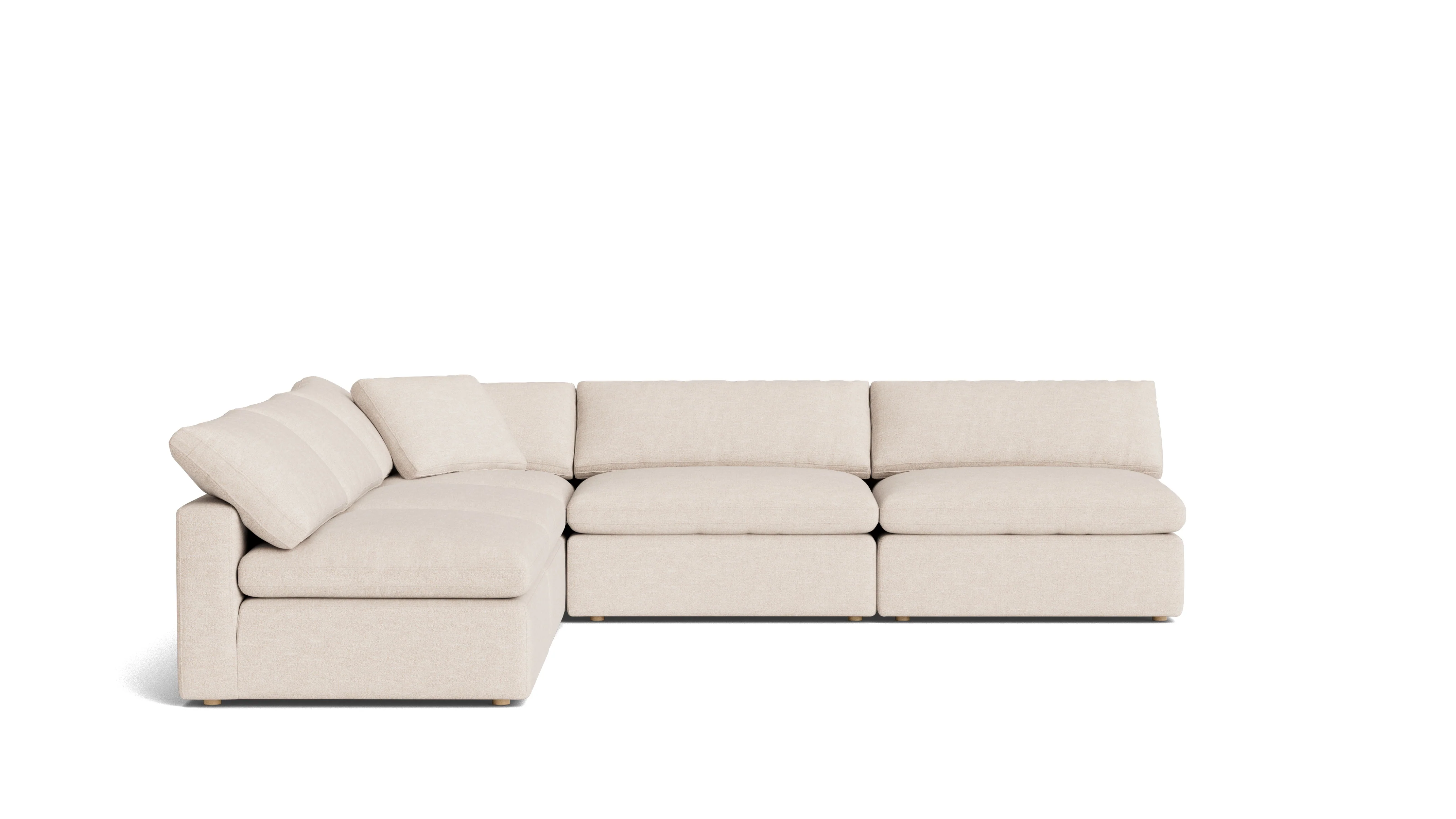 Movie Night™ 5-Piece Modular Sectional Open, Large, Sunbeam - Image 3