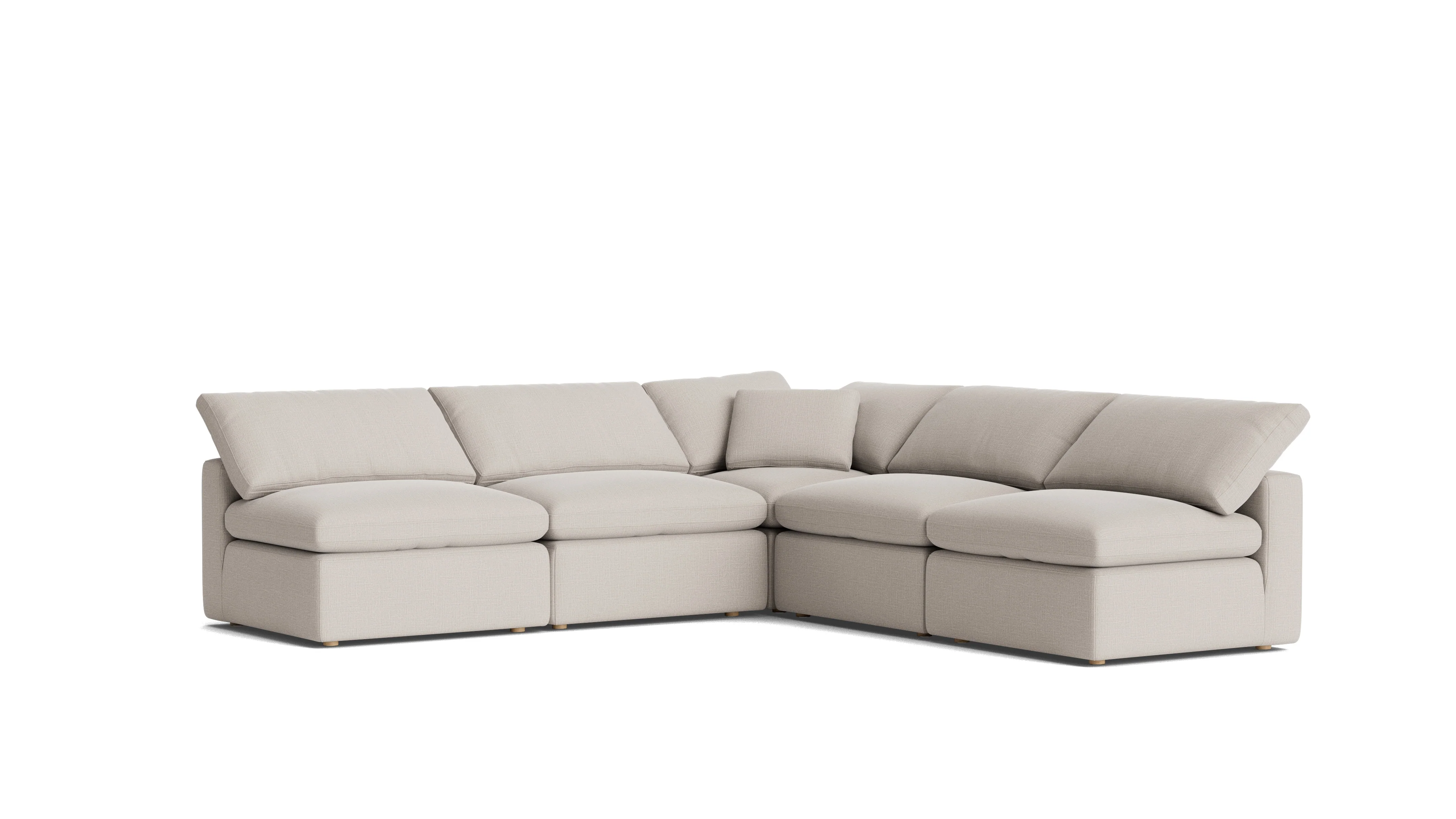 Movie Night™ 5-Piece Modular Sectional Open, Standard, Clay - Image 3