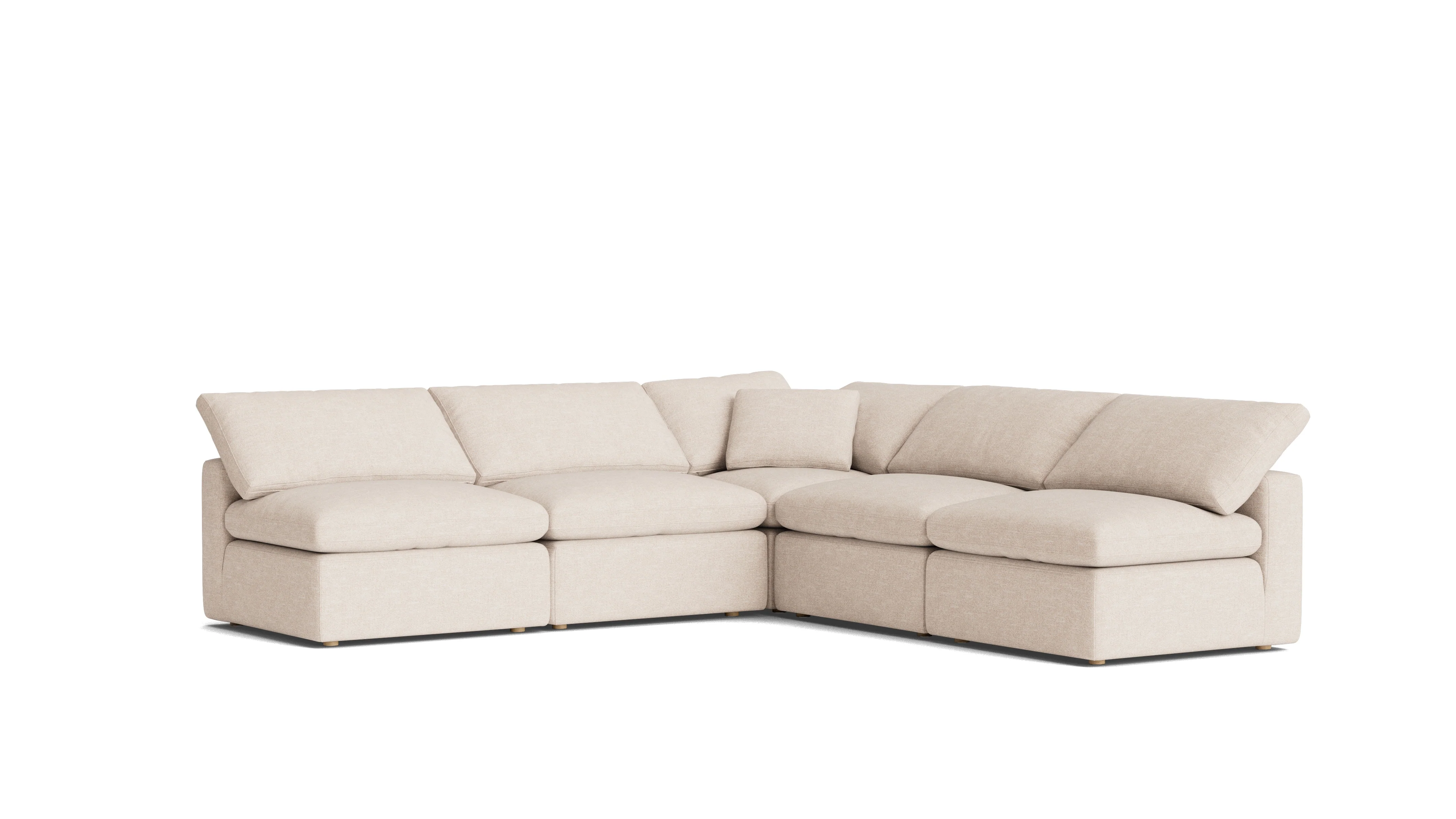 Movie Night™ 5-Piece Modular Sectional Open, Standard, Sunbeam - Image 4