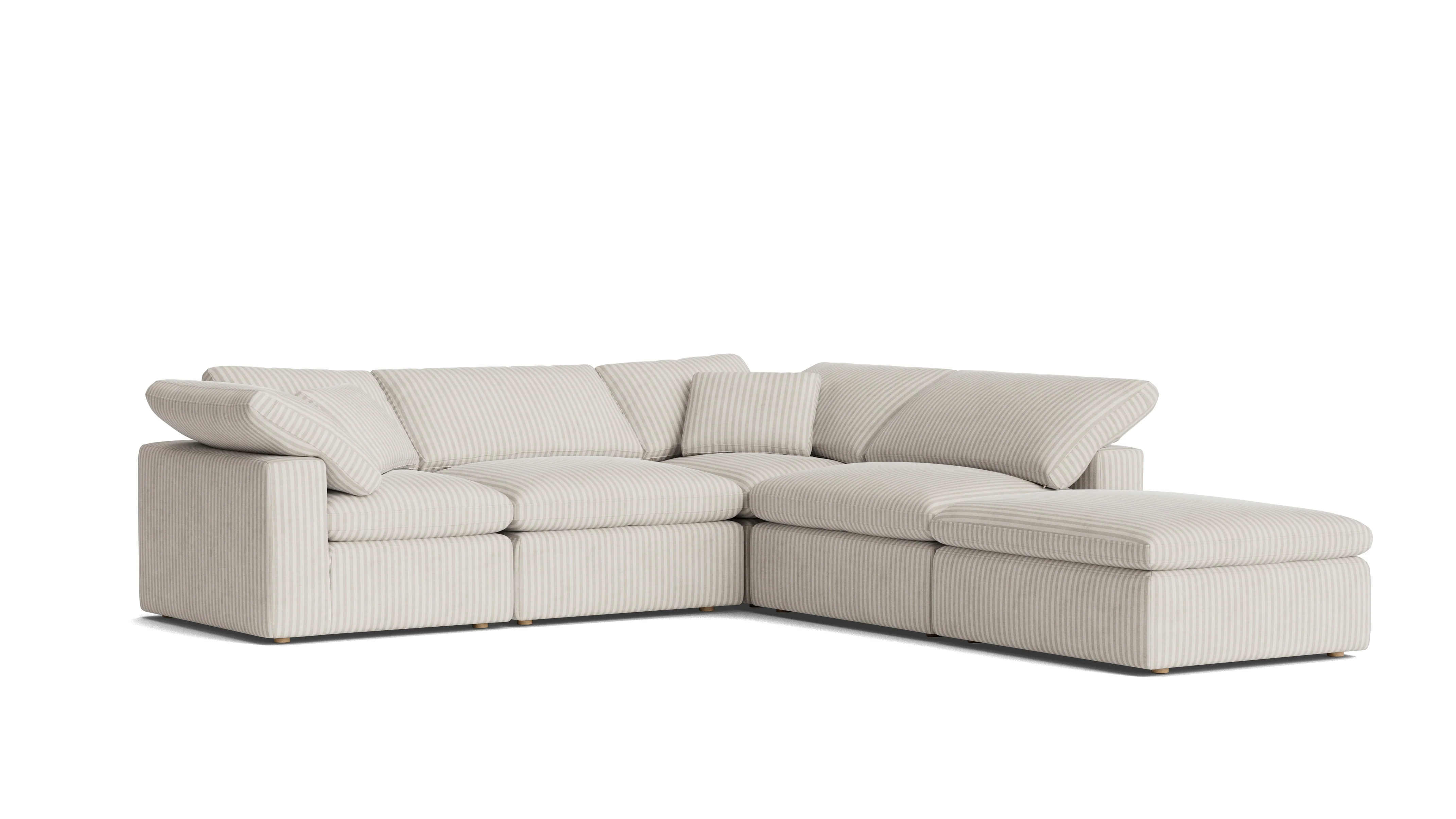 Movie Night™ 5-Piece Modular Sectional, Standard, Newport Stripe - Image 3