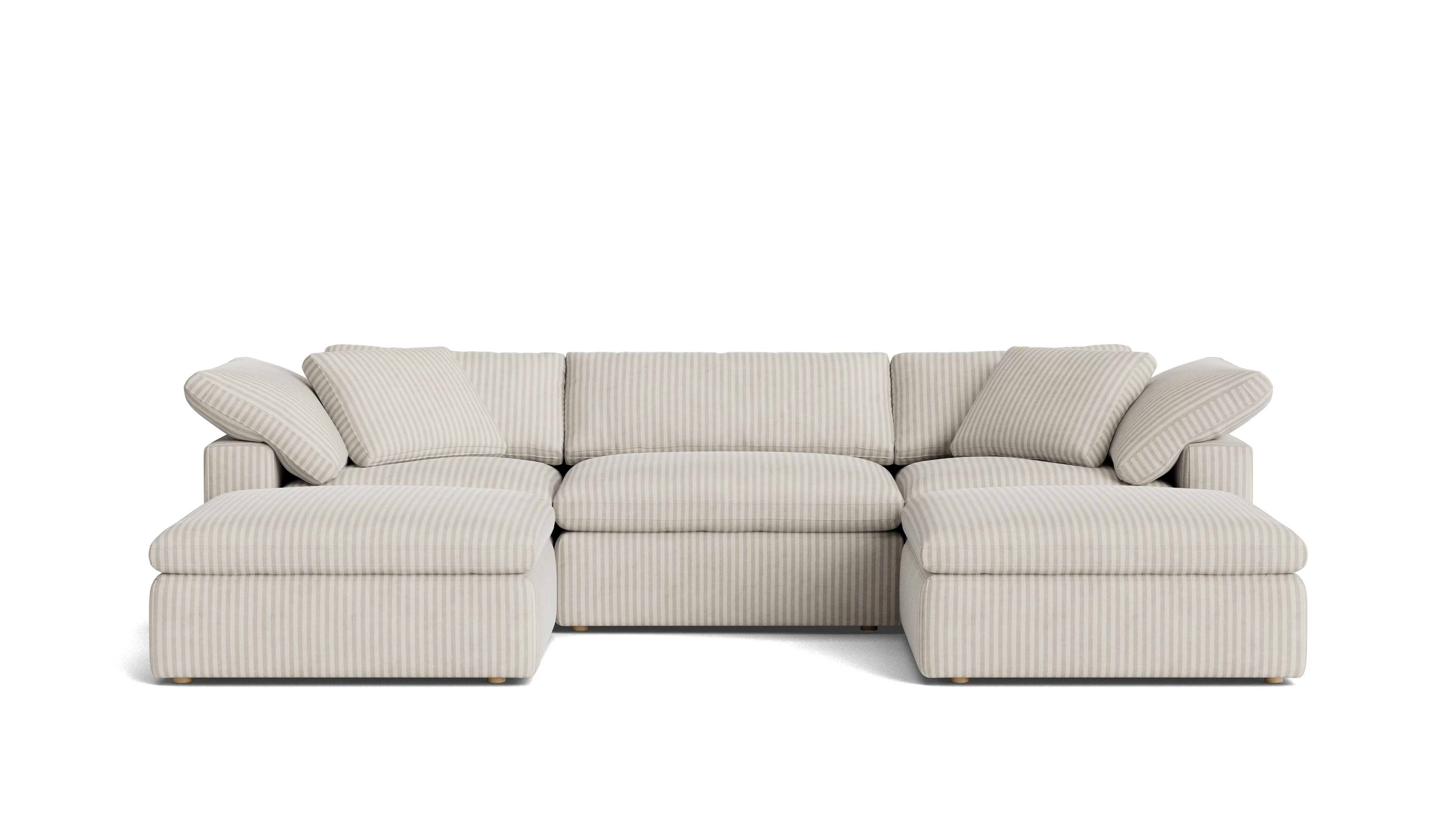 Movie Night™ 5-Piece Modular U-Shaped Sectional, Large, Newport Stripe - Image 2