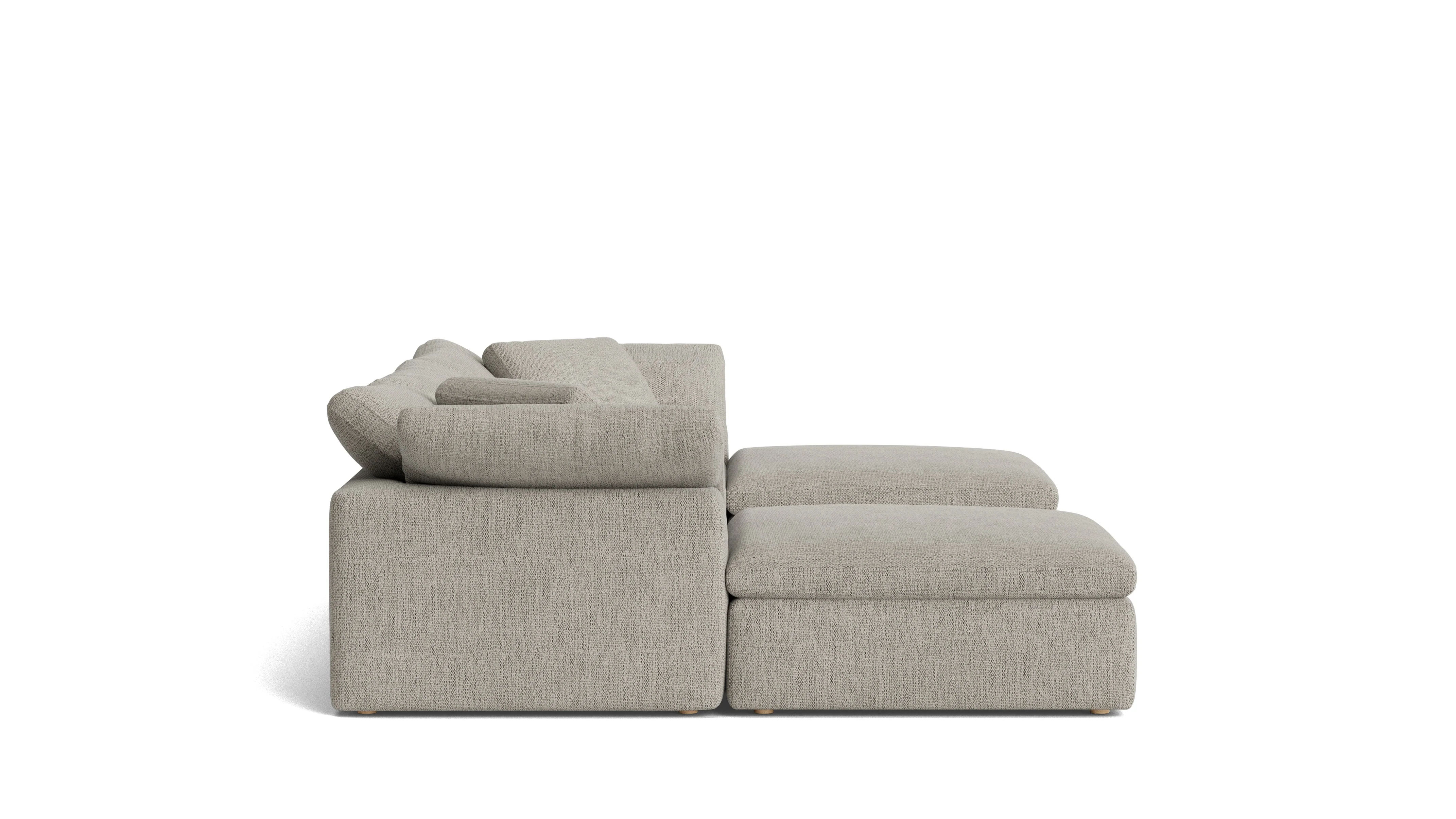 Movie Night™ 5-Piece Modular U-Shaped Sectional, Large, Oatmeal - Image 4