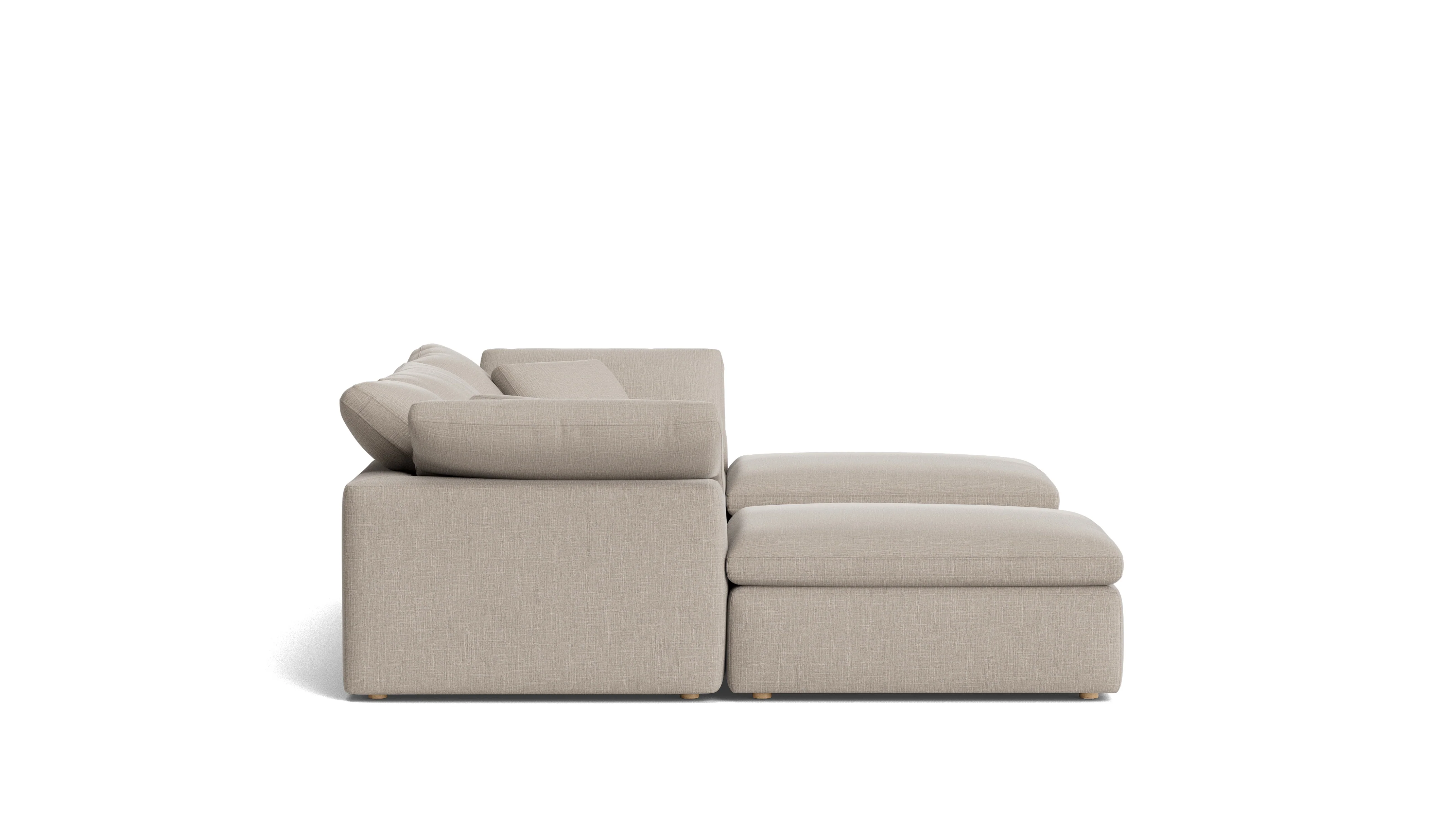 Movie Night™ 5-Piece Modular U-Shaped Sectional, Standard, Light Pebble - Image 4