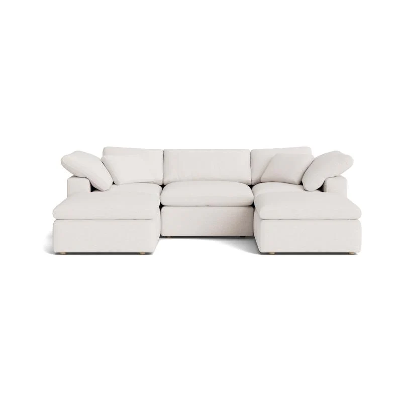 Movie Night™ 5-Piece Modular U-Shaped Sectional, Standard, Nomad Snow