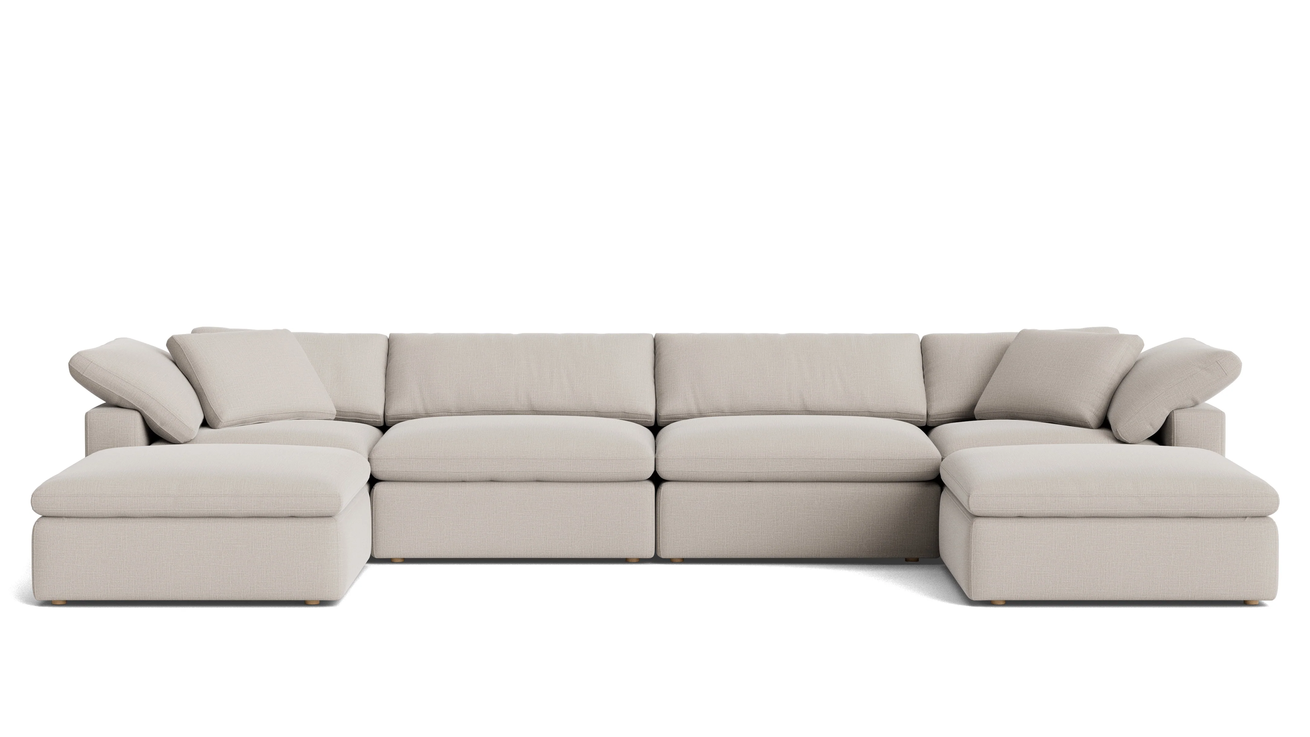 Movie Night™ 6-Piece Modular U-Shaped Sectional, Large, Clay - Image 2