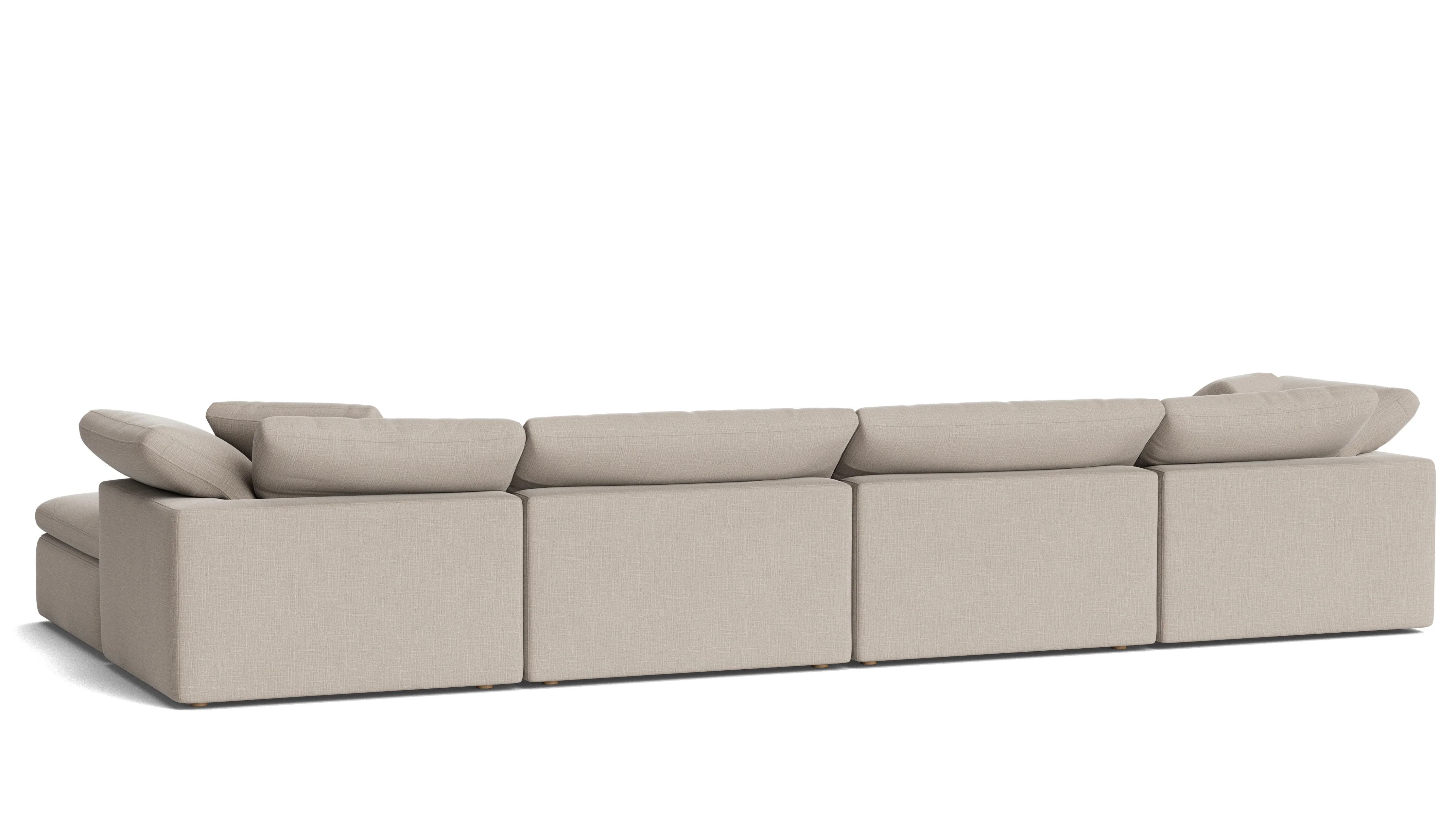 Movie Night™ 6-Piece Modular U-Shaped Sectional, Large, Light Pebble - Image 5