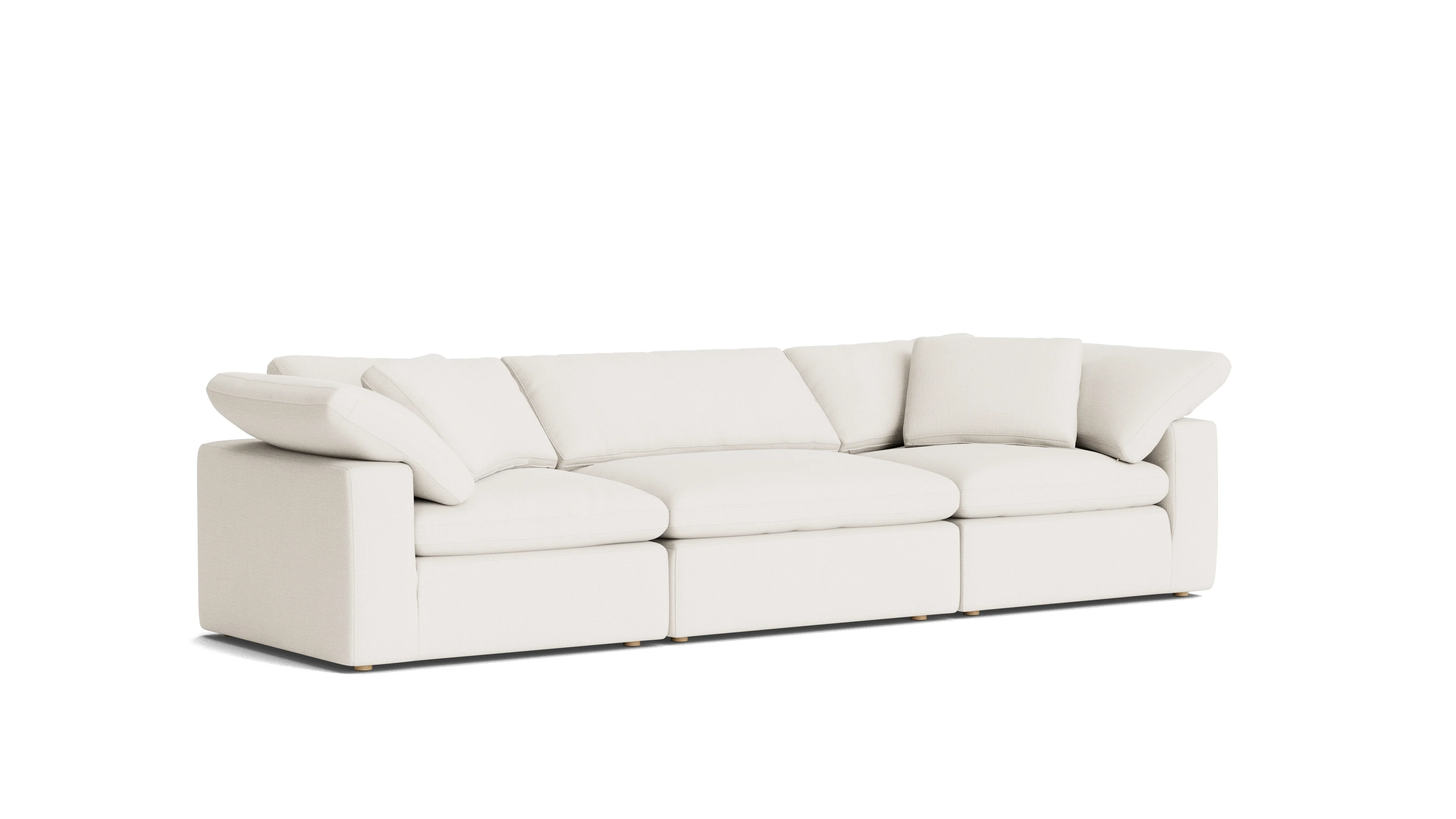 Movie Night™ 3-Piece Modular Sofa, Large, Cream Linen - Image 3