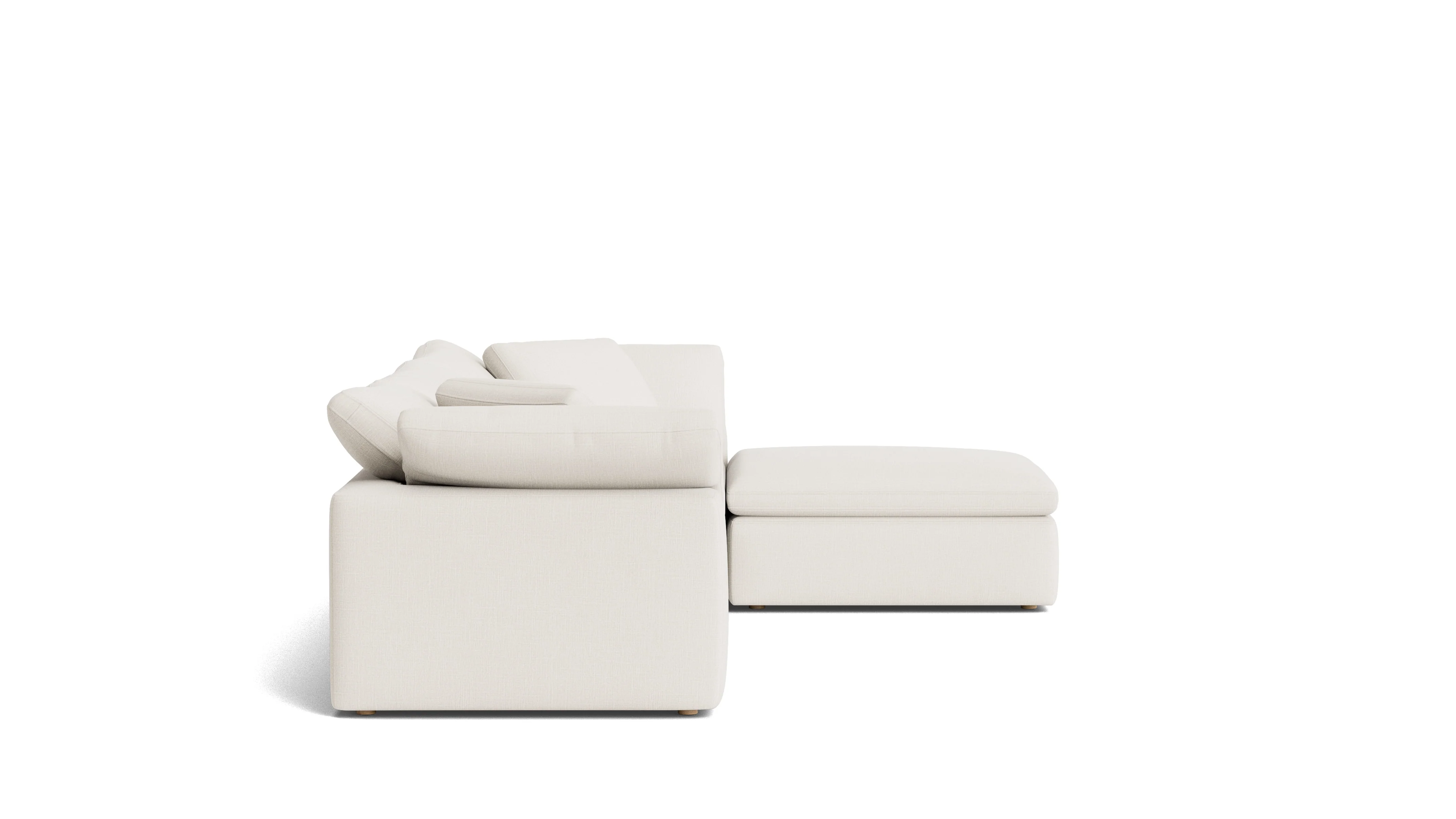 Movie Night™ 4-Piece Modular Sectional, Large, Cream Linen - Image 4