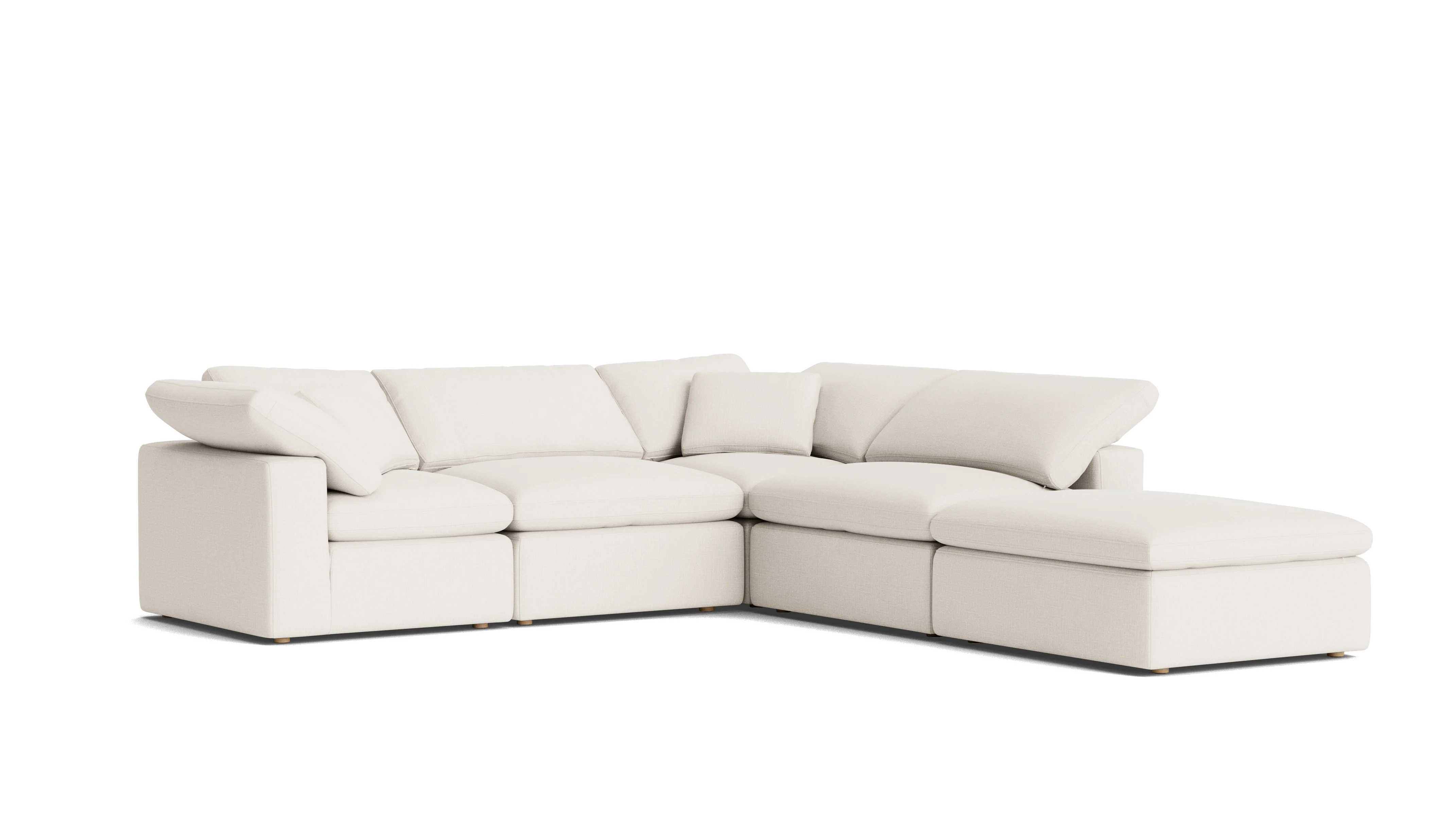 Movie Night™ 5-Piece Modular Sectional, Standard, Cream Linen - Image 3