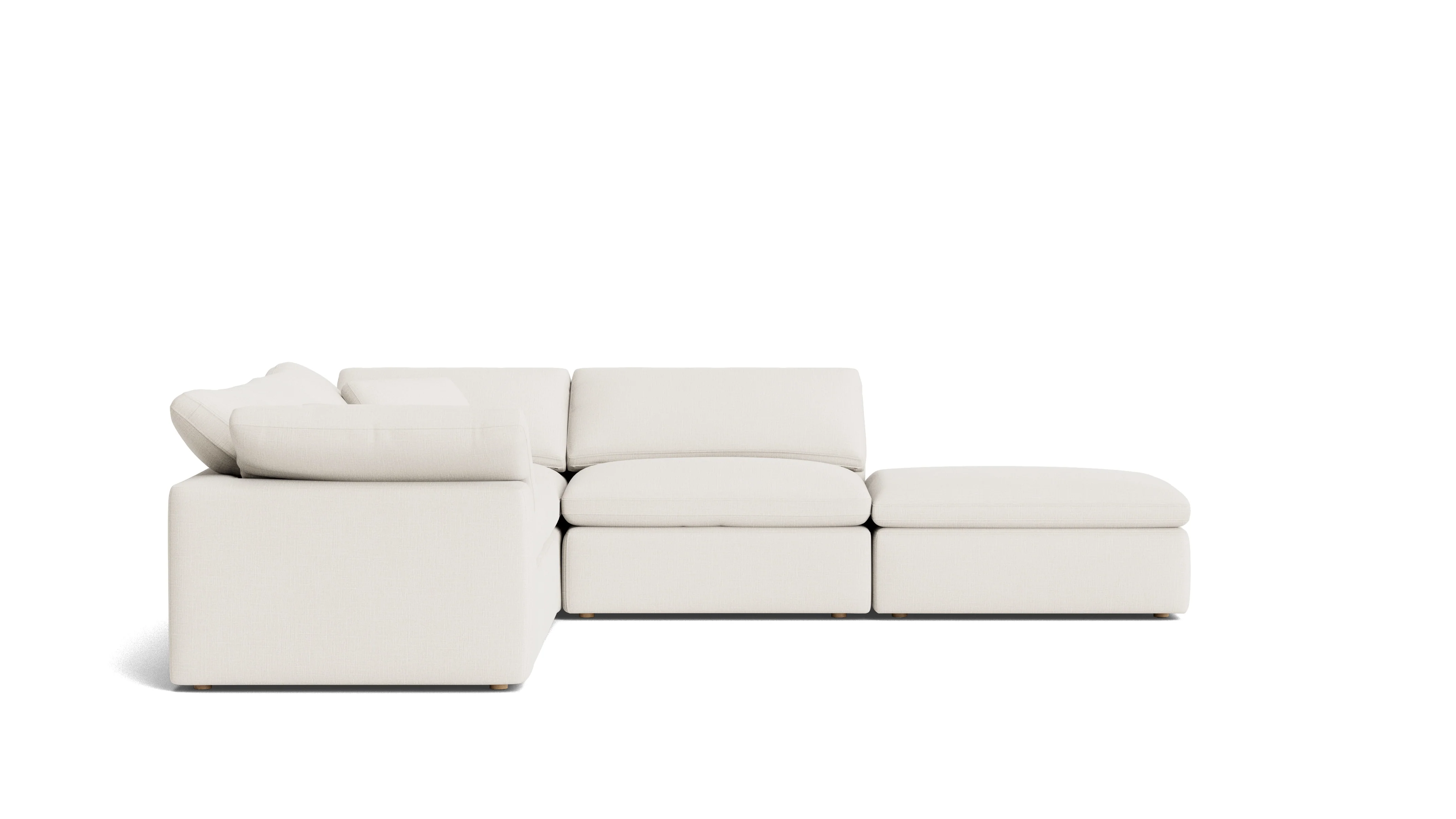 Movie Night™ 5-Piece Modular Sectional, Standard, Cream Linen - Image 4