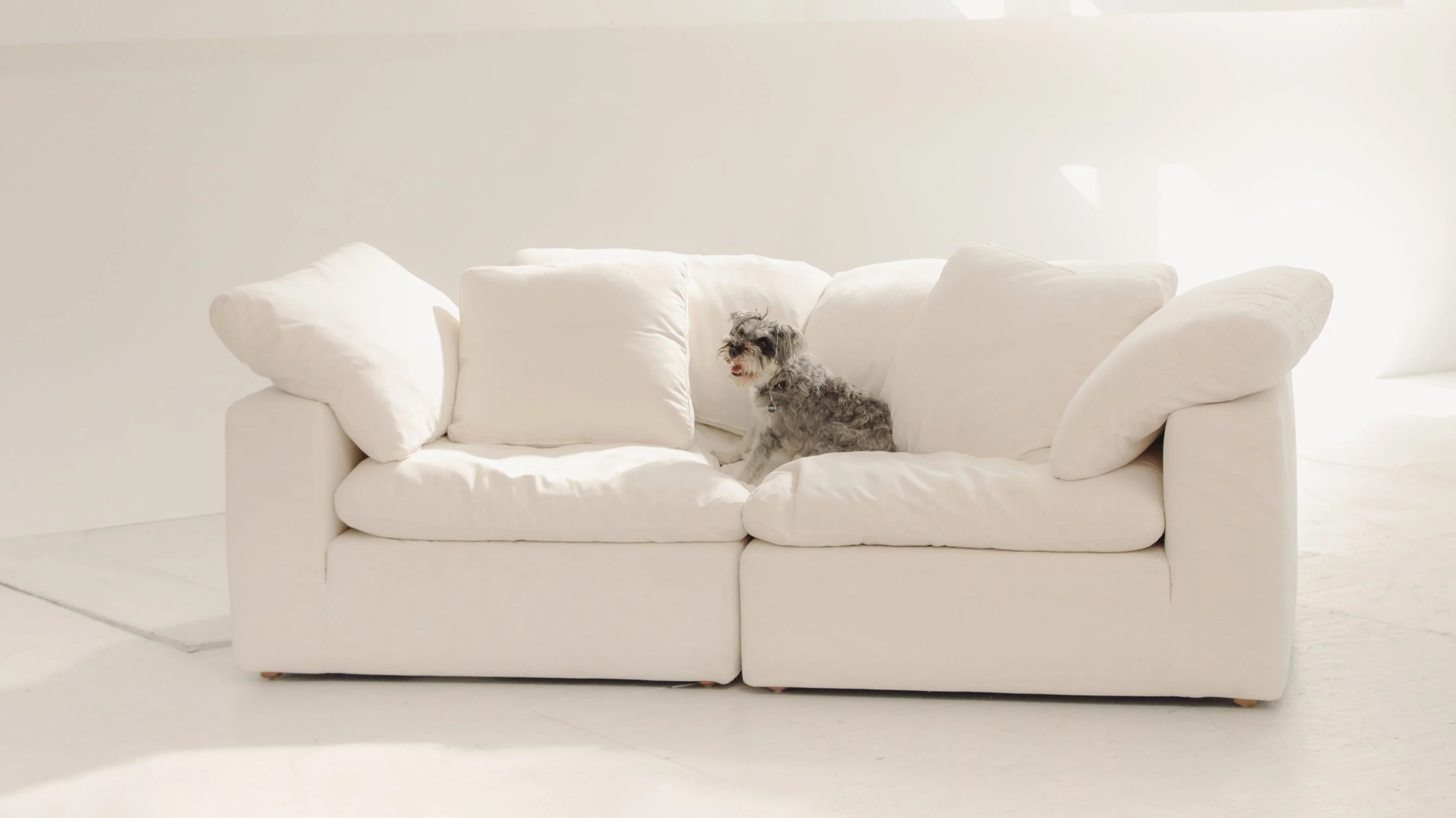 Movie Night™ 2-Piece Modular Sofa, Large, Cream Linen - Image 7