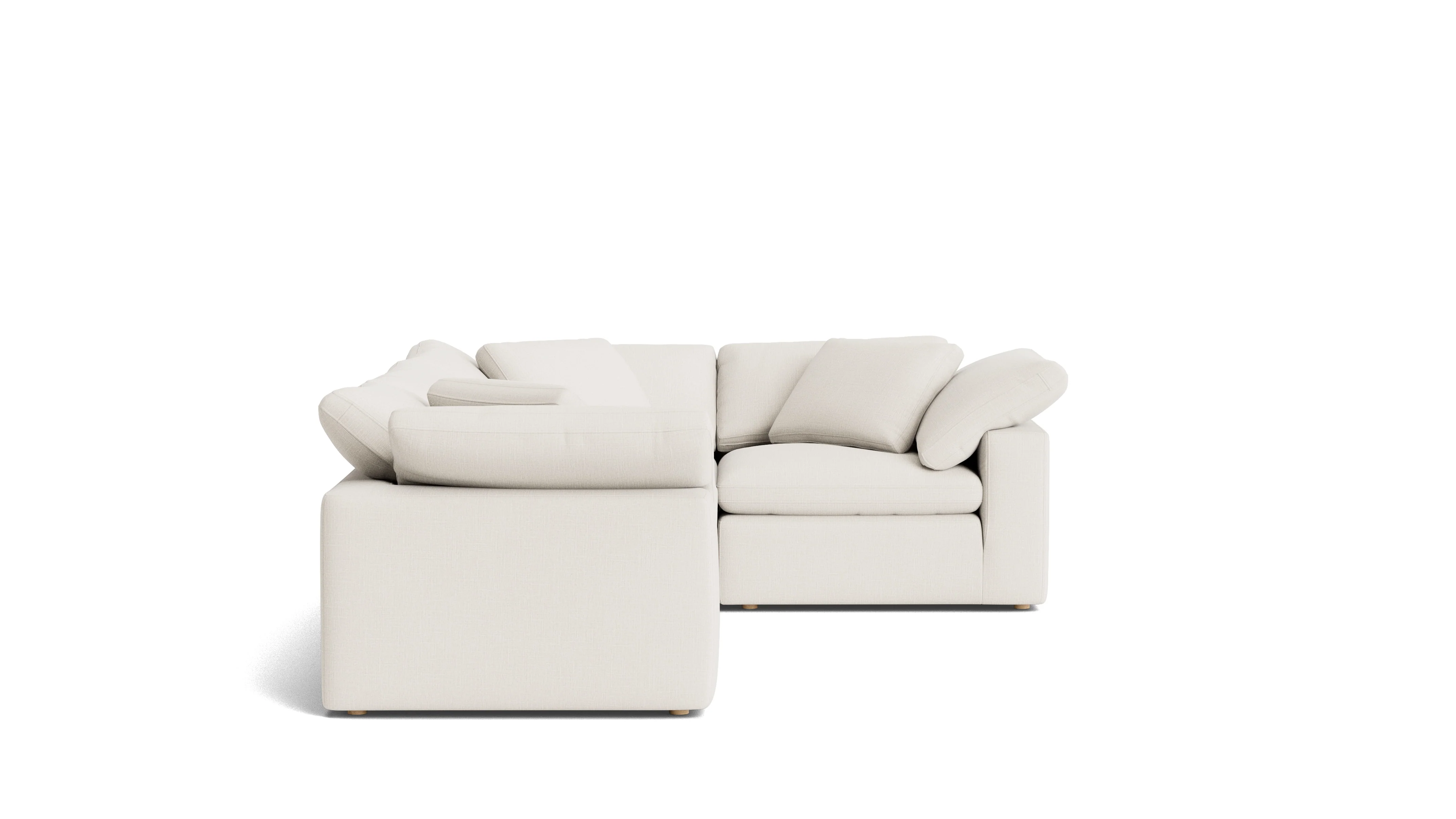Movie Night™ 4-Piece Modular Sectional Closed, Large, Cream Linen - Image 4
