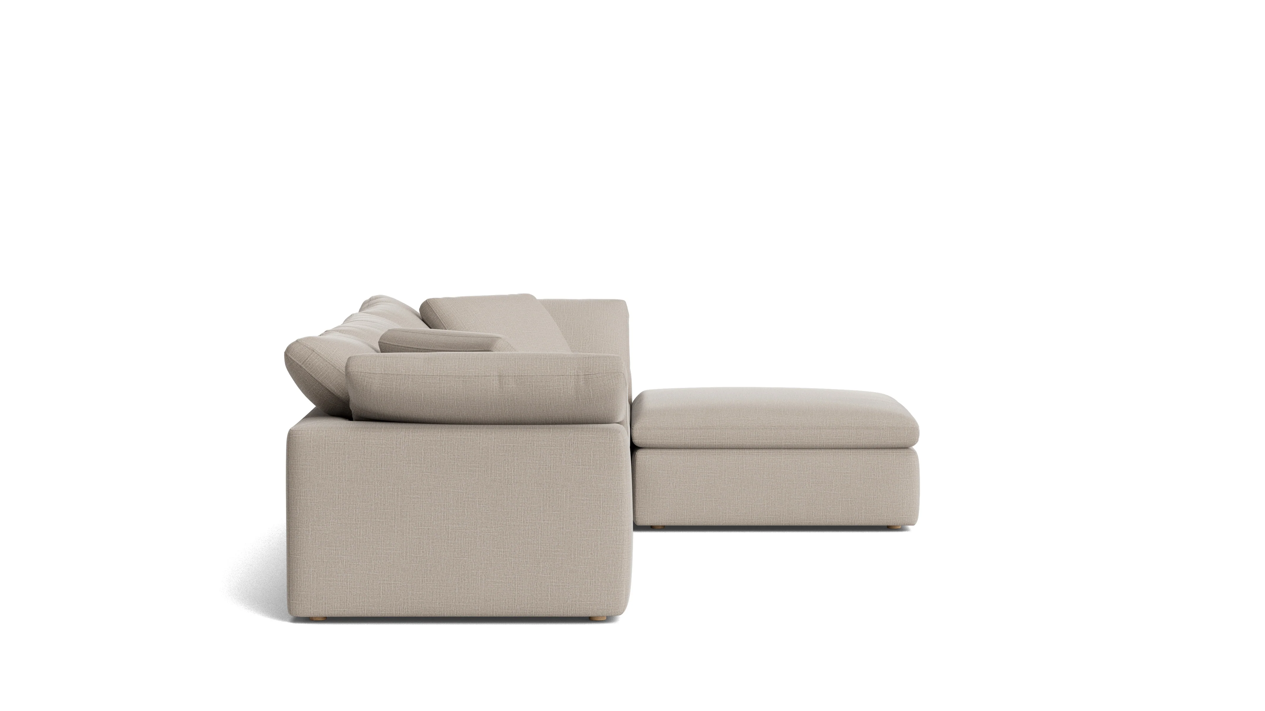 Movie Night™ 4-Piece Modular Sectional, Large, Light Pebble - Image 4