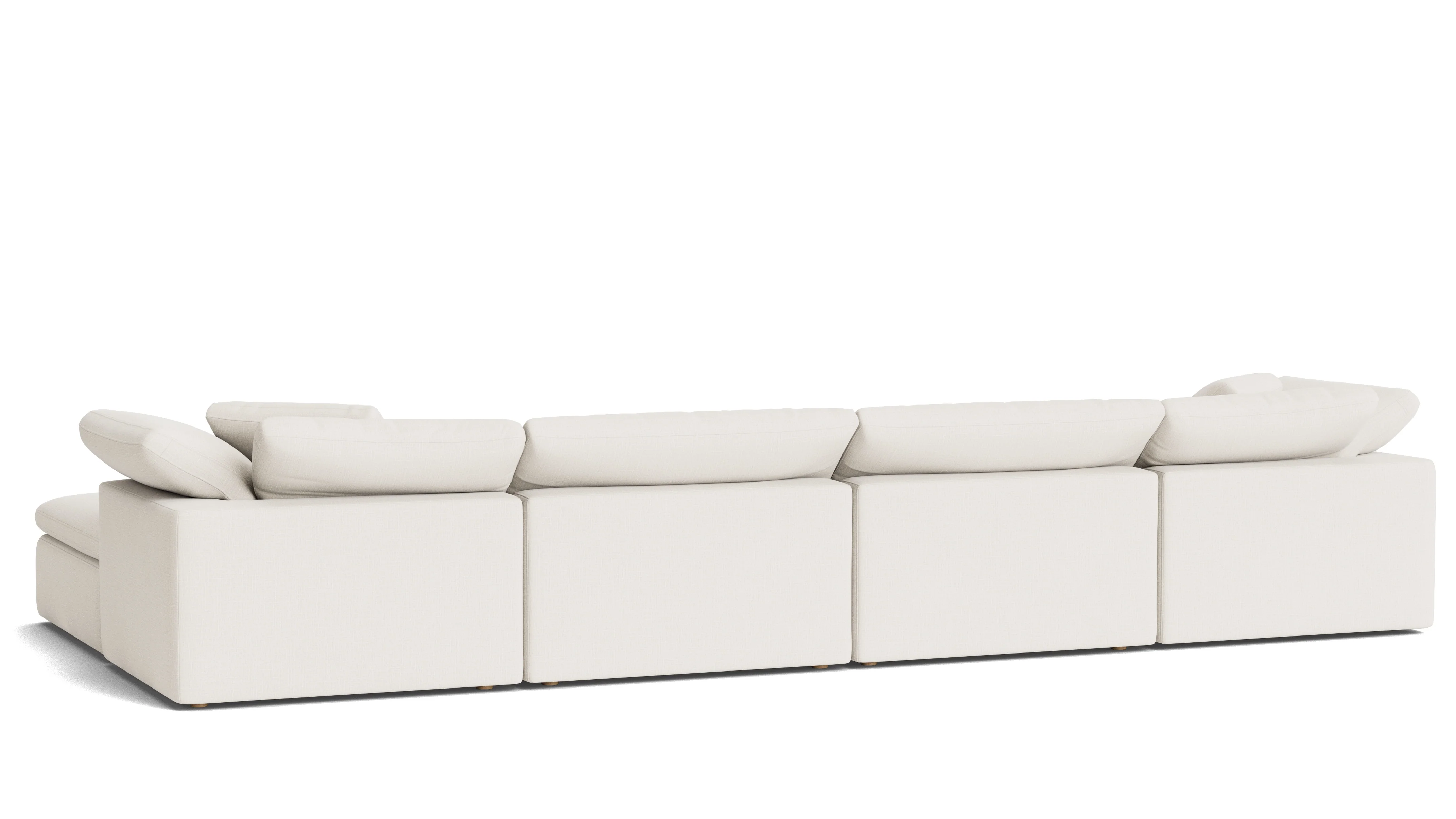 Movie Night™ 6-Piece Modular U-Shaped Sectional, Large, Cream Linen - Image 5