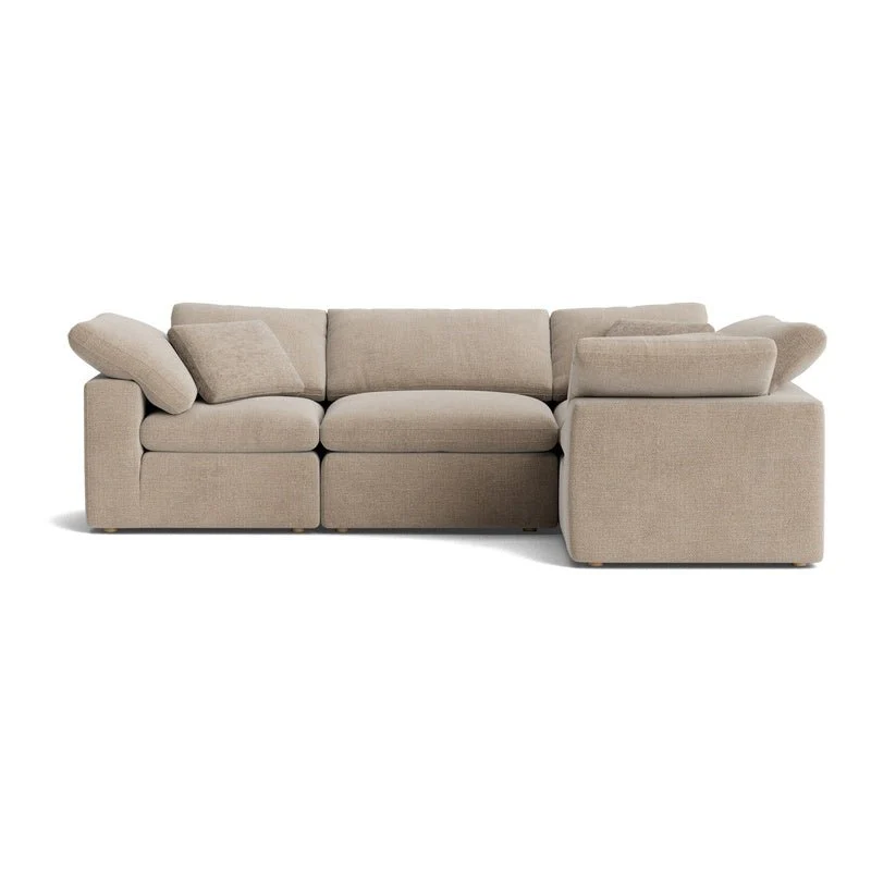 Movie Night™ 4-Piece Modular Sectional Closed, Standard, Champagne
