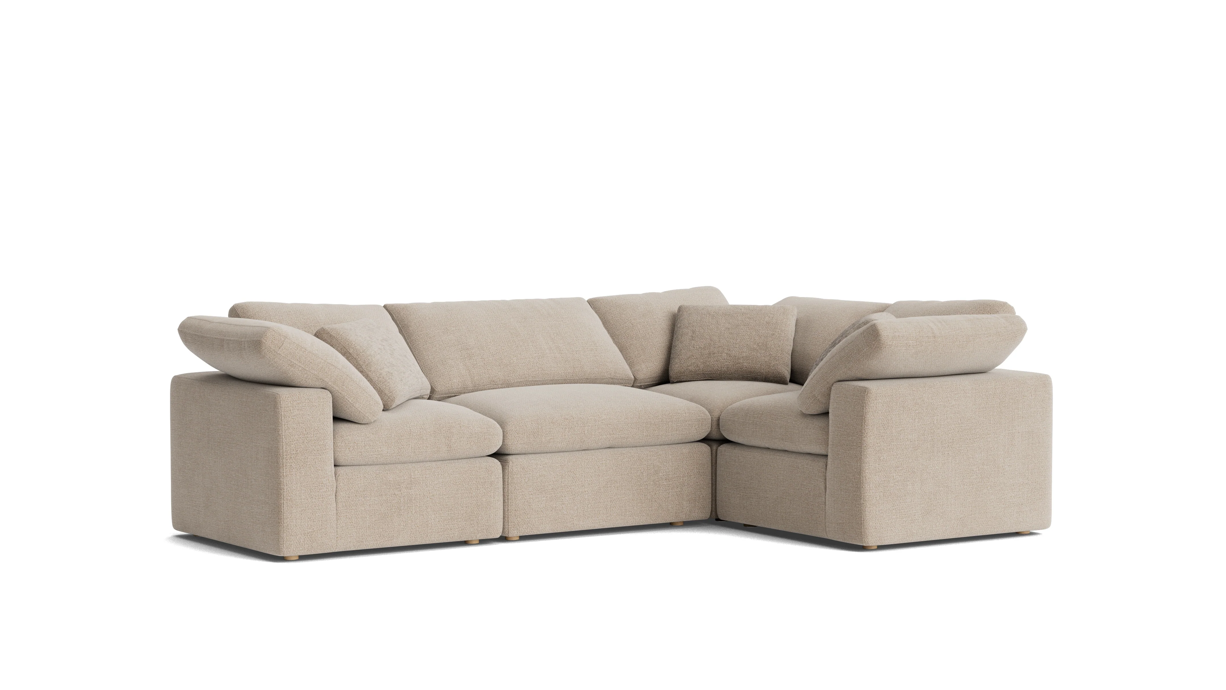 Movie Night™ 4-Piece Modular Sectional Closed, Standard, Champagne - Image 3