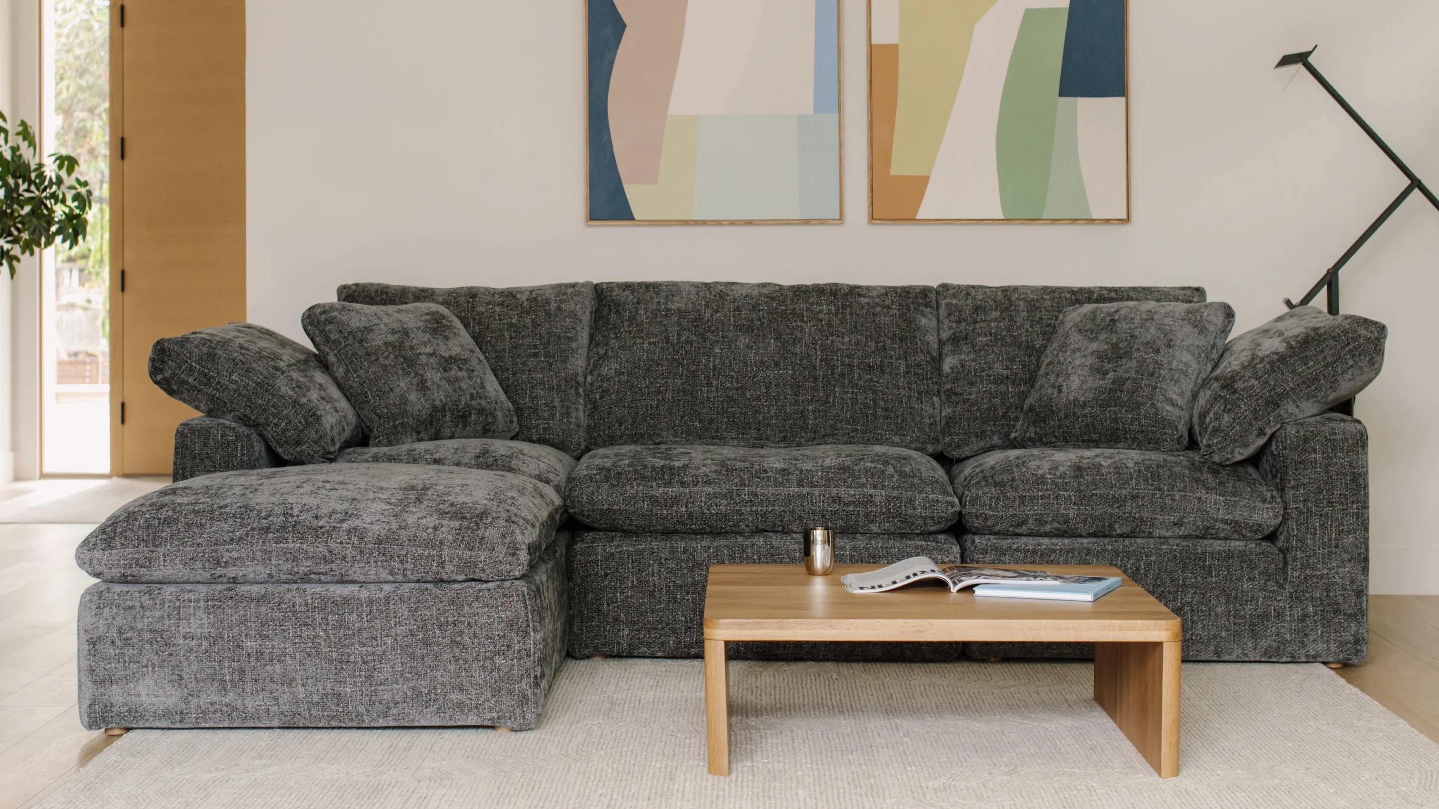 Movie Night™ 5-Piece Modular U-Shaped Sectional, Standard, Truffle - Image 6