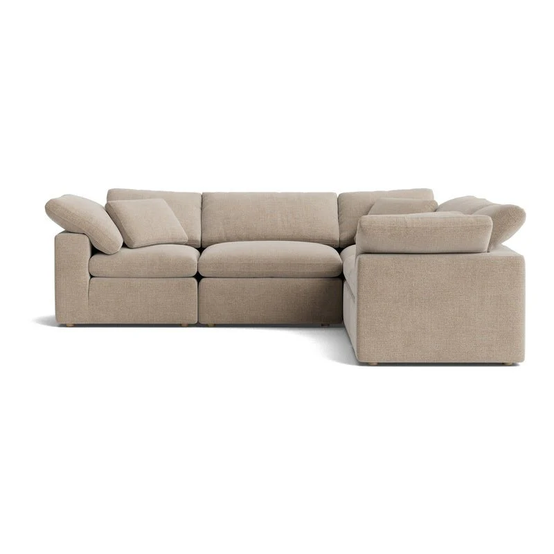 Movie Night™ 5-Piece Modular Sectional Closed, Standard, Champagne