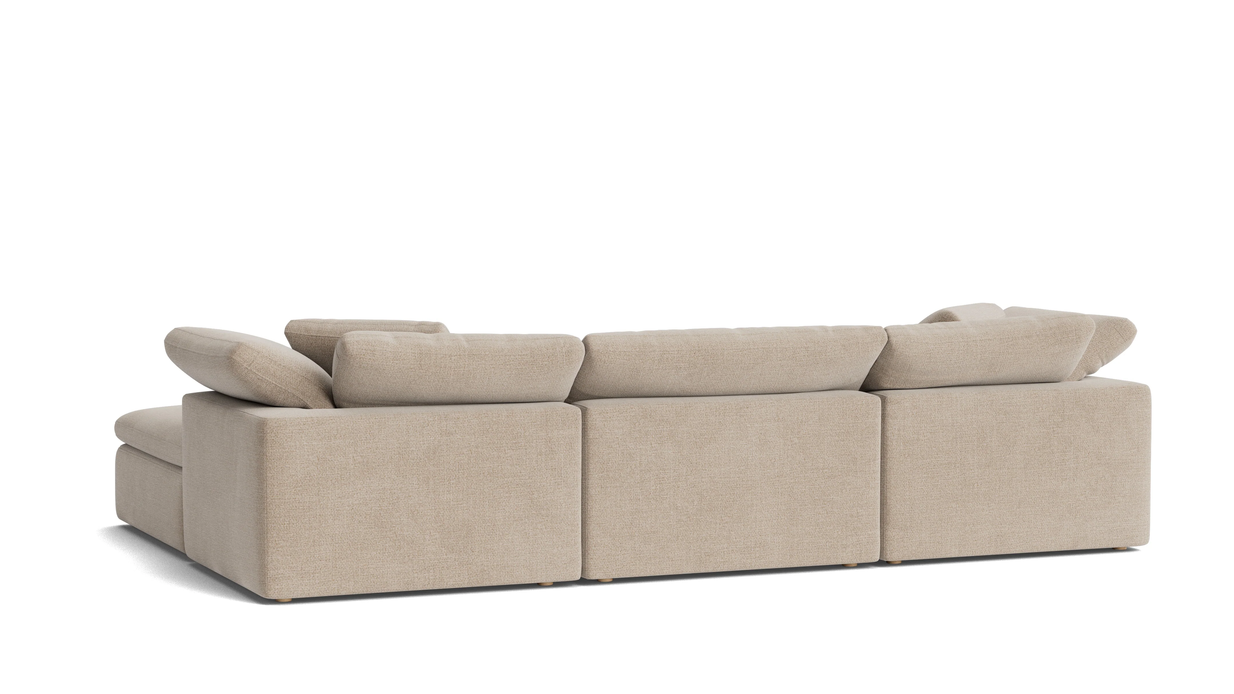 Movie Night™ 5-Piece Modular U-Shaped Sectional, Large, Champagne - Image 5