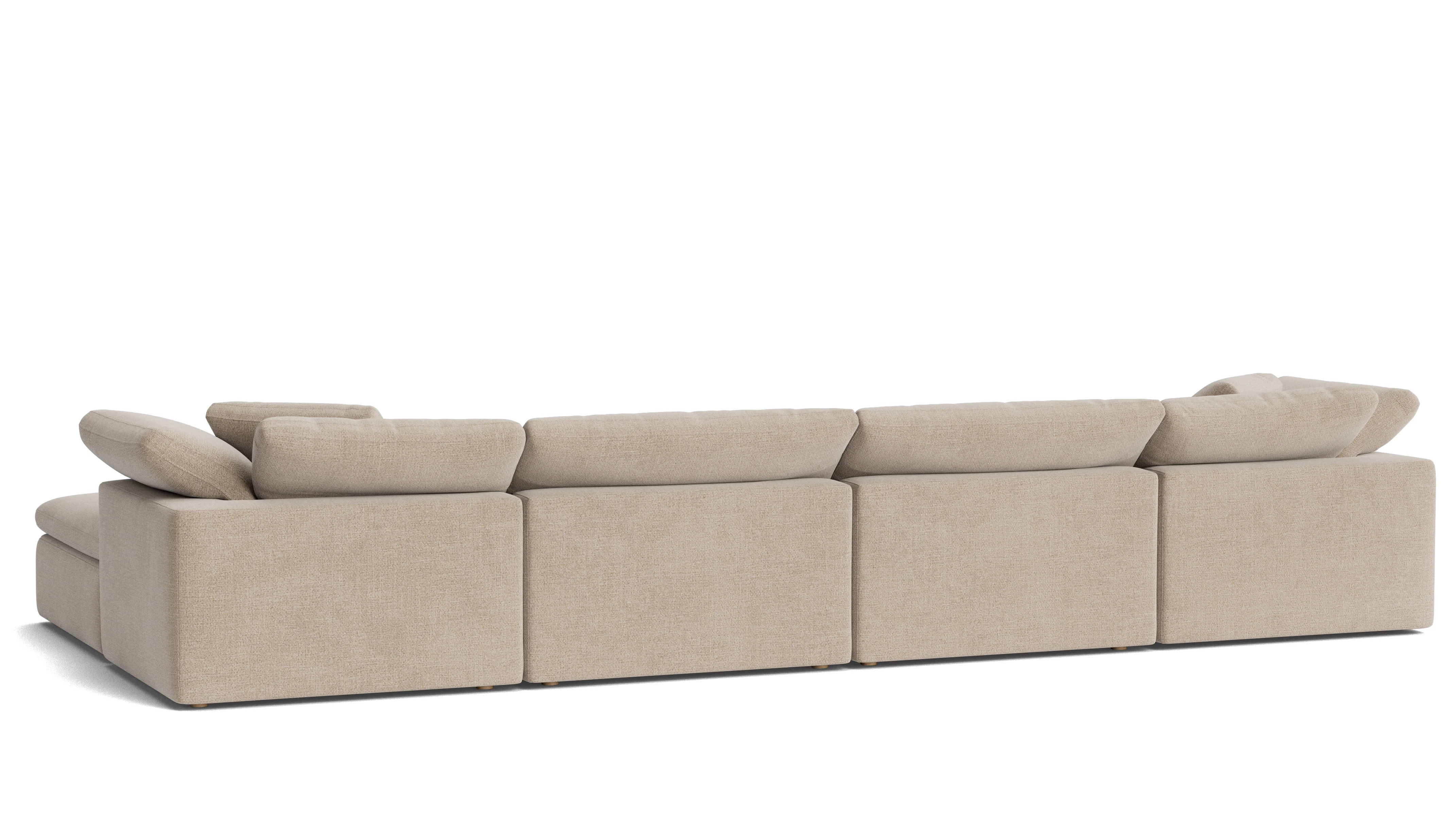 Movie Night™ 6-Piece Modular U-Shaped Sectional, Large, Champagne - Image 5