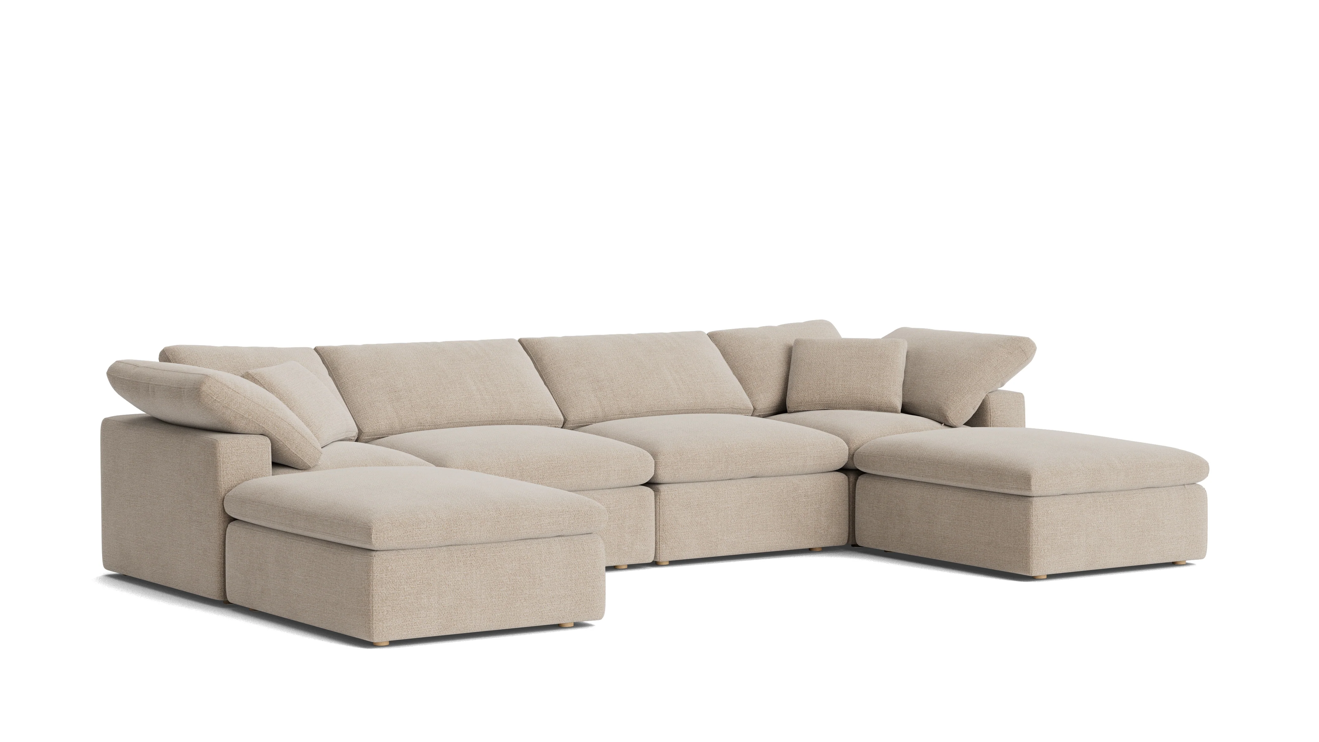 Movie Night™ 6-Piece Modular U-Shaped Sectional, Standard, Champagne - Image 3