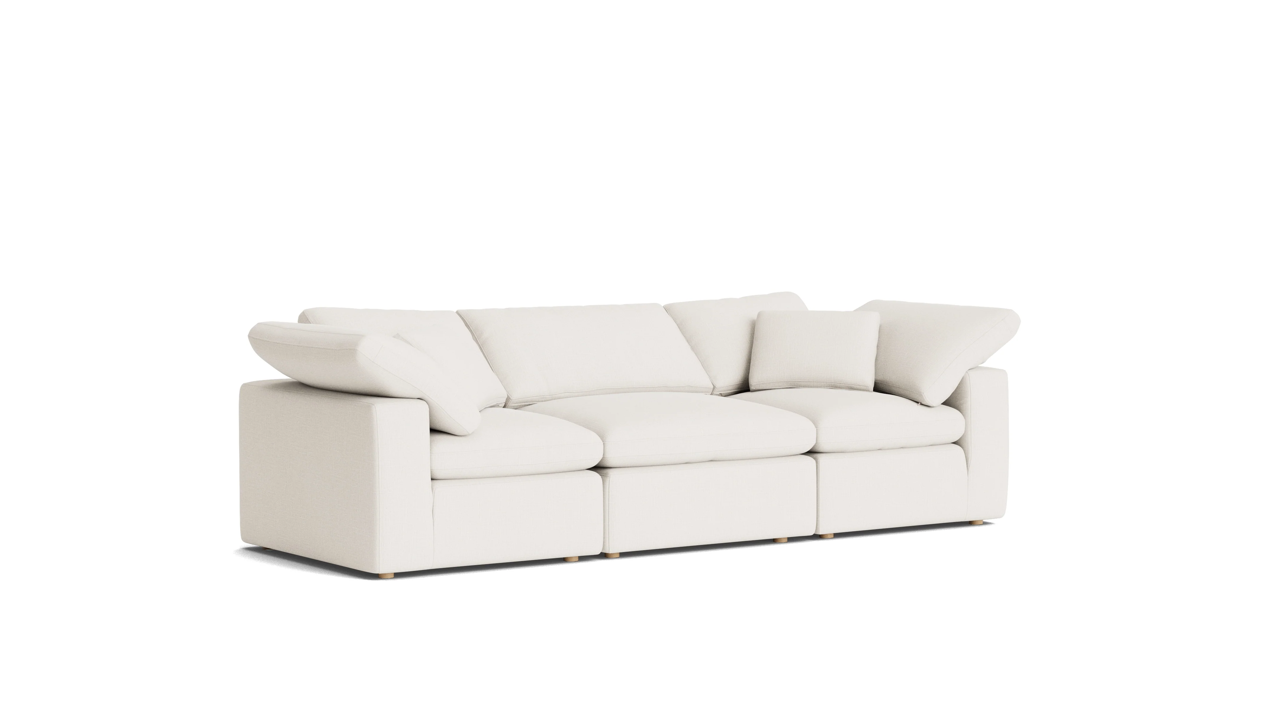 Movie Night™ 3-Piece Modular Sofa, Standard, Cream Linen - Image 3