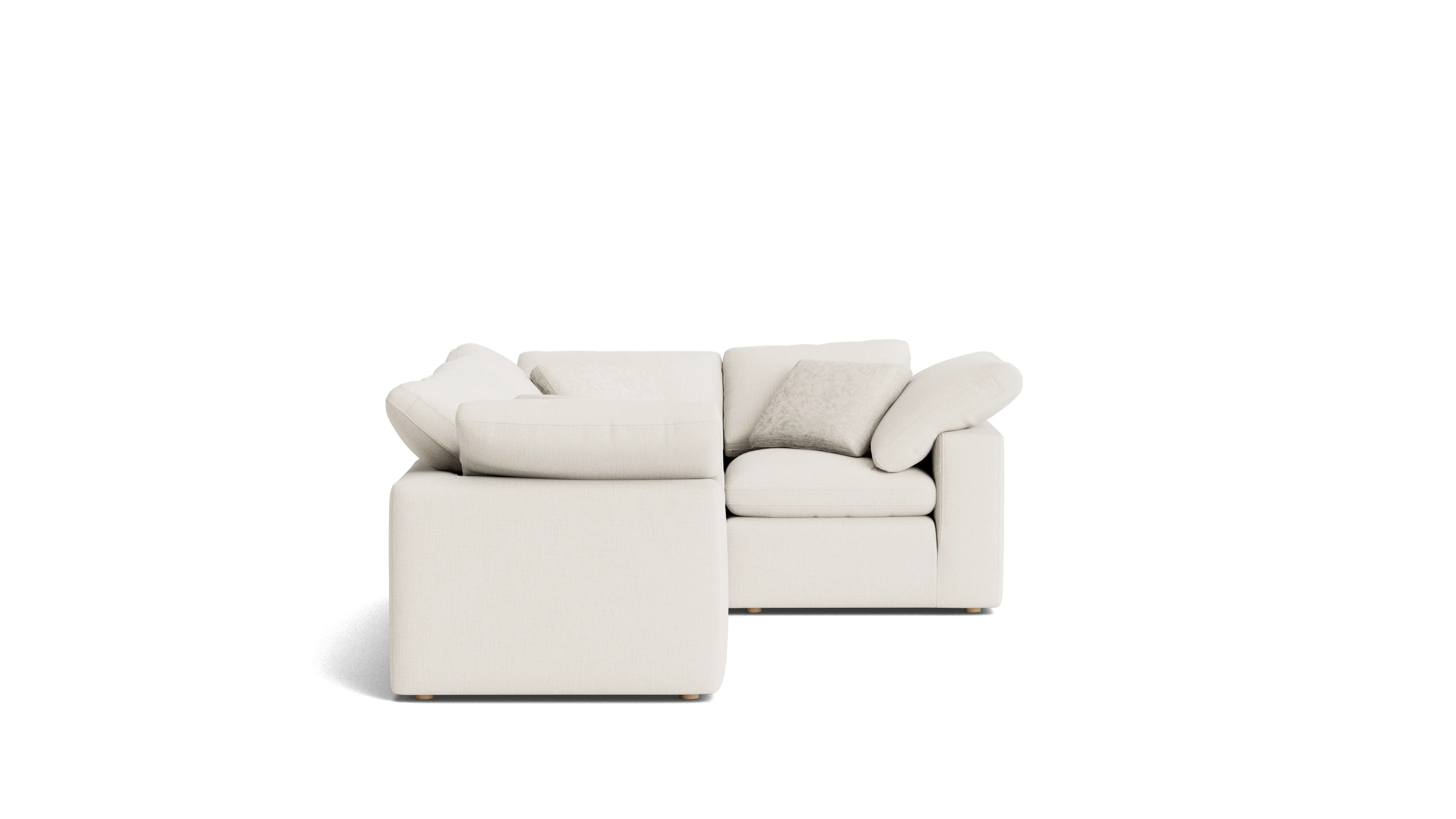 Movie Night™ 4-Piece Modular Sectional Closed, Standard, Cream Linen - Image 4