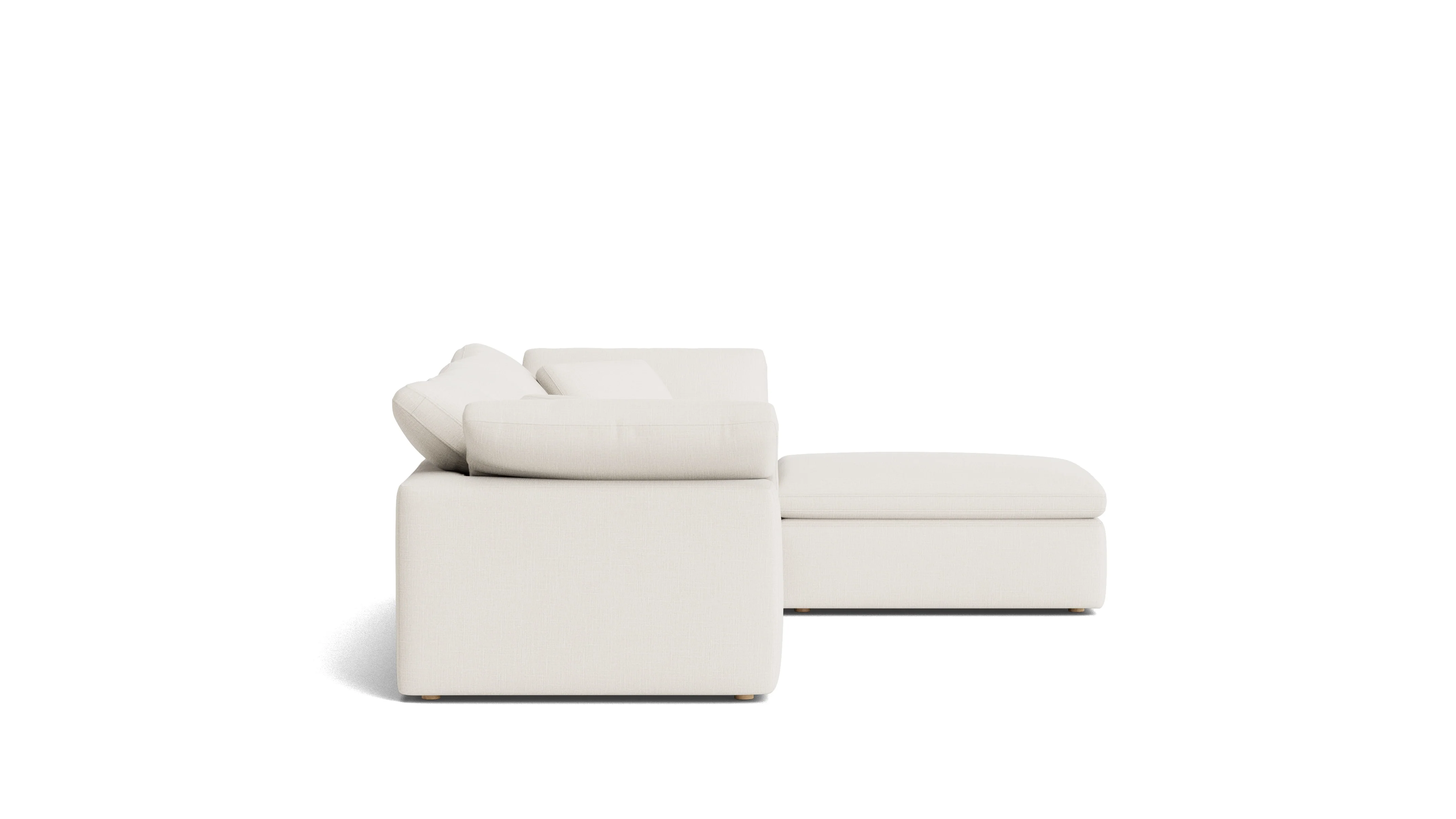 Movie Night™ 4-Piece Modular Sectional, Standard, Cream Linen - Image 4