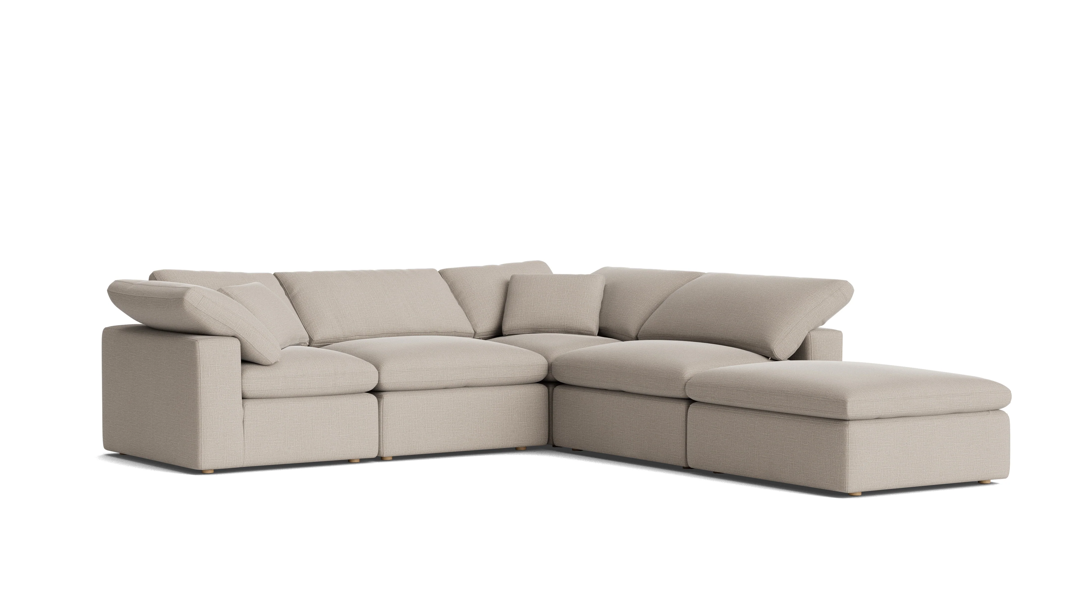 Movie Night™ 5-Piece Modular Sectional, Standard, Light Pebble - Image 3
