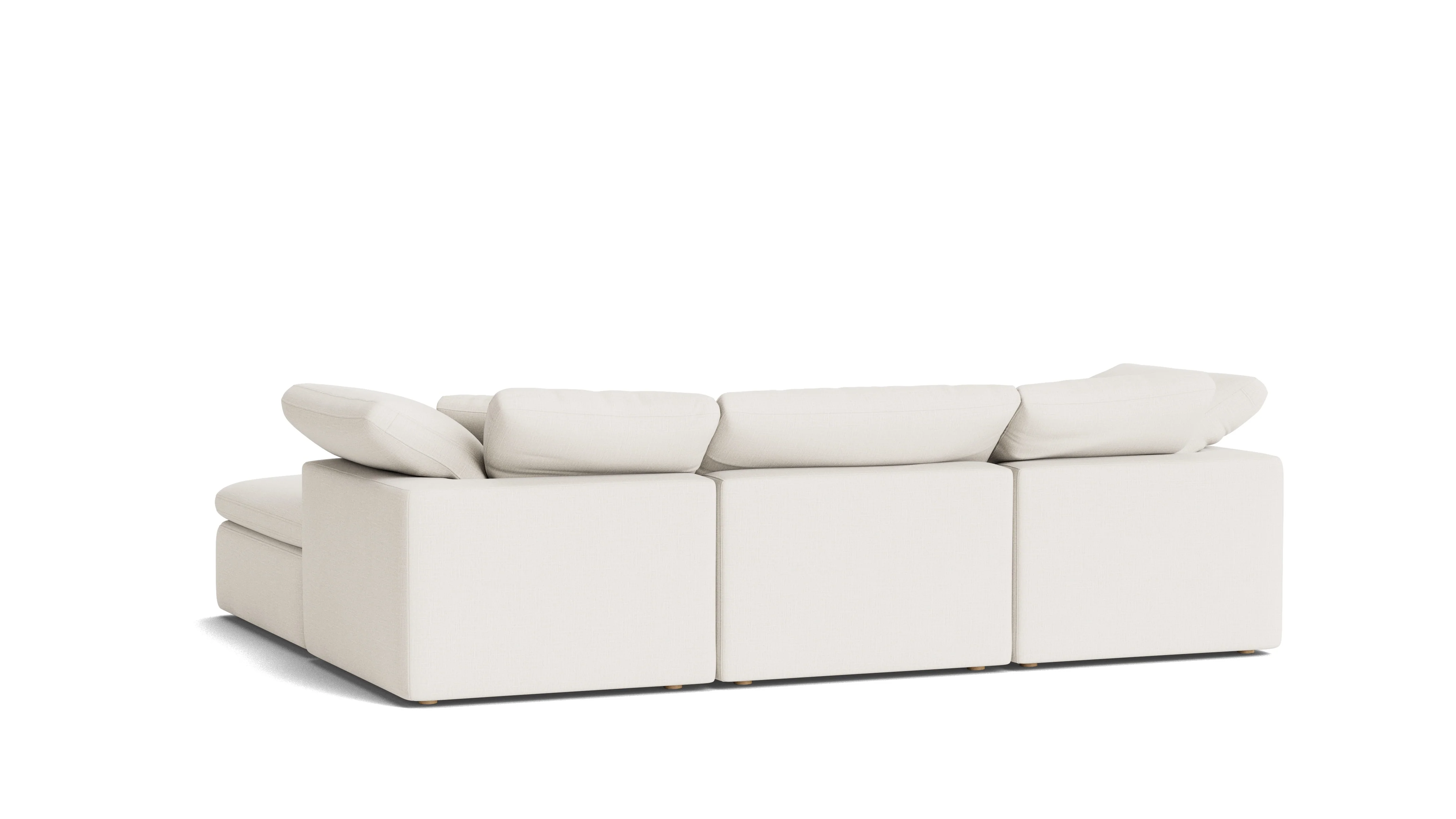 Movie Night™ 5-Piece Modular U-Shaped Sectional, Standard, Cream Linen - Image 5