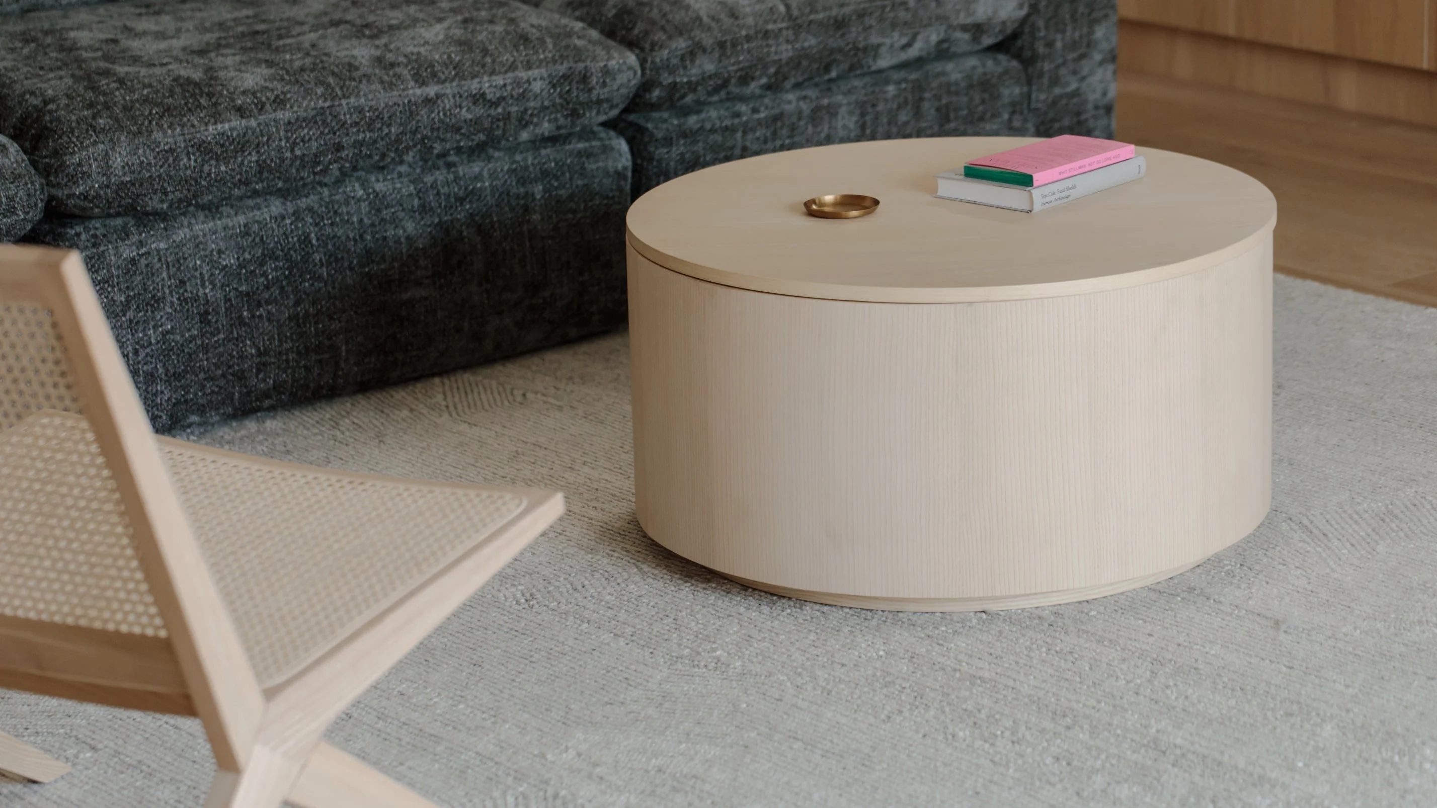 Orbit Storage Coffee Table, White Ash - Image 9