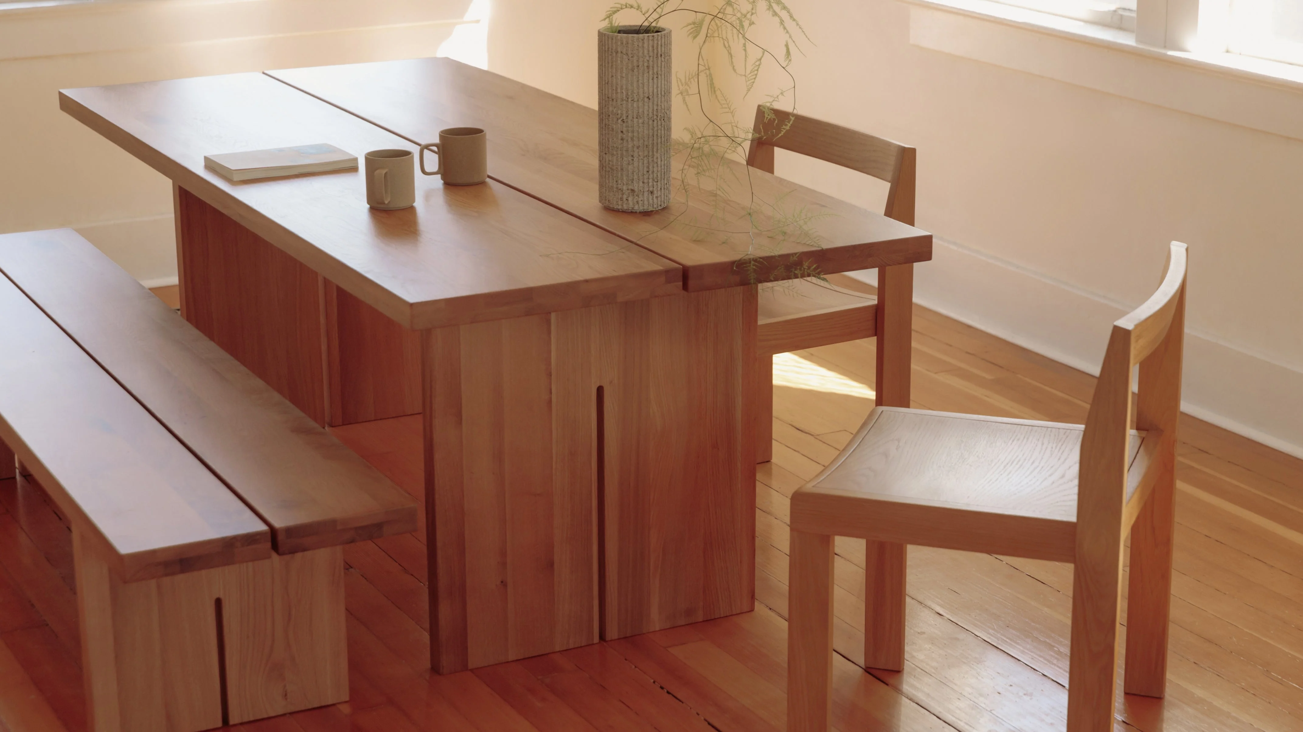 Plane Dining Table, Seats 4-6 People, Oak - Image 3