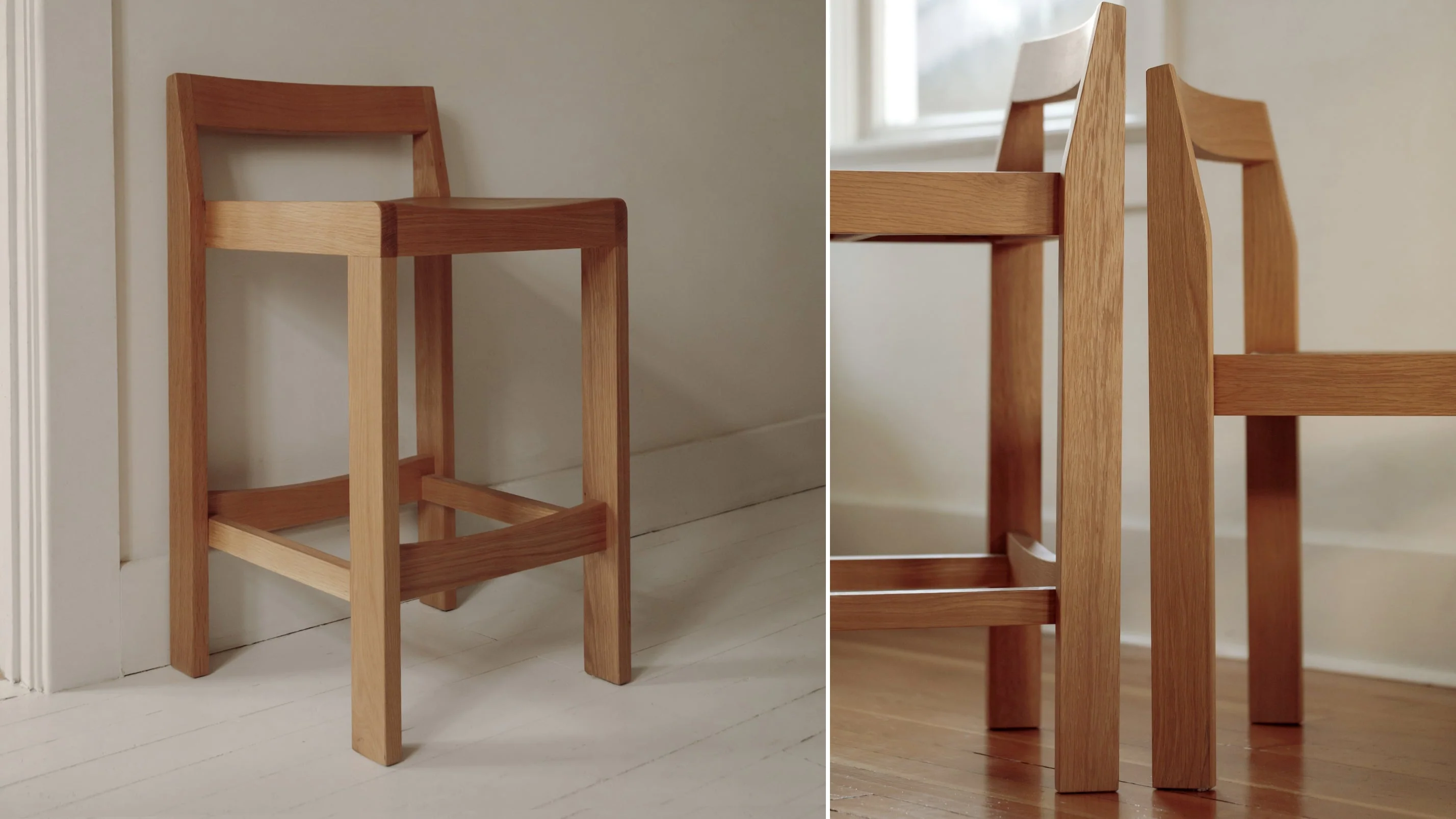 Plane Stool, Counter, American Walnut - Image 6