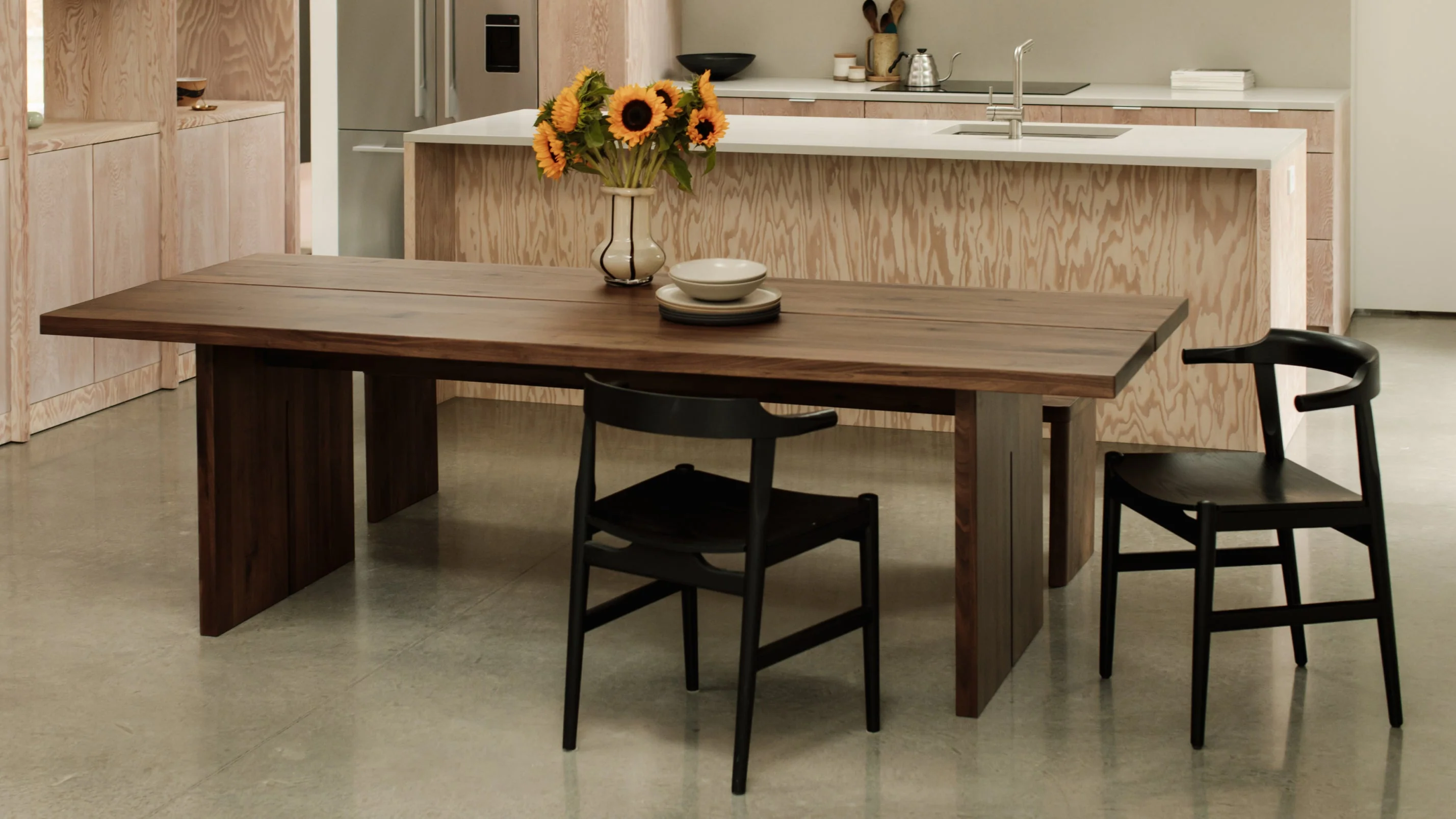 Plane Dining Table, Seats 8-10 People, American Walnut - Image 9