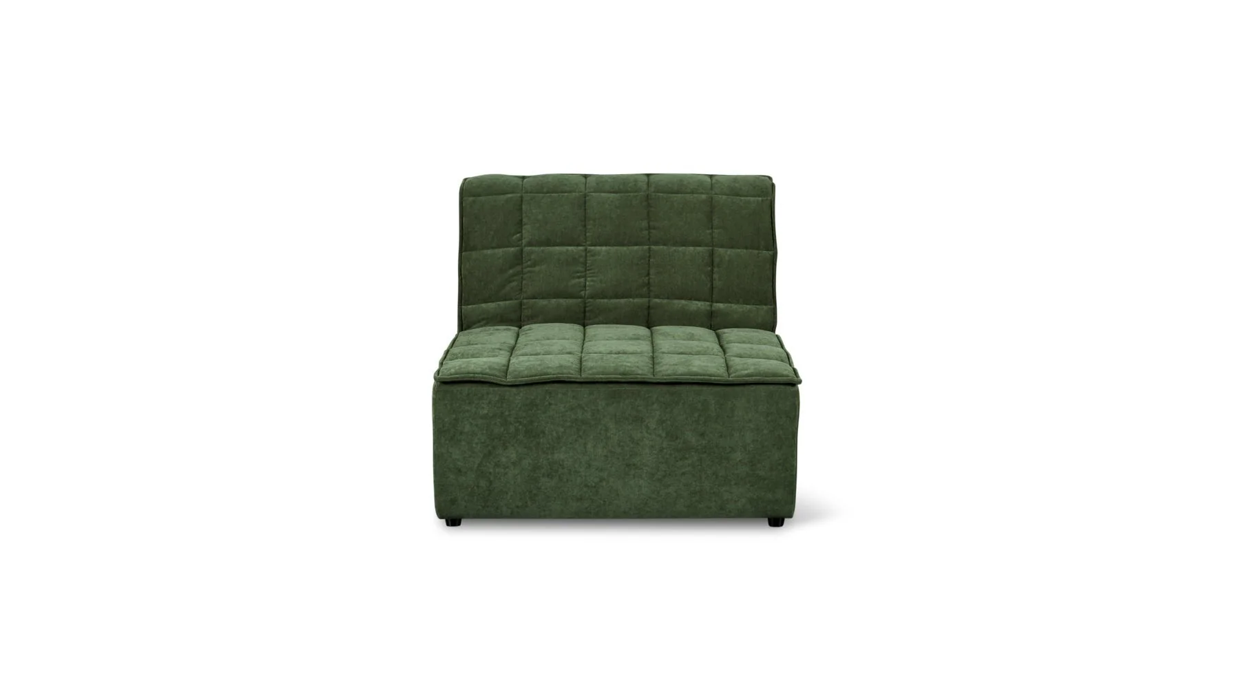 Quilt Armless Chair, Moss - Image 3