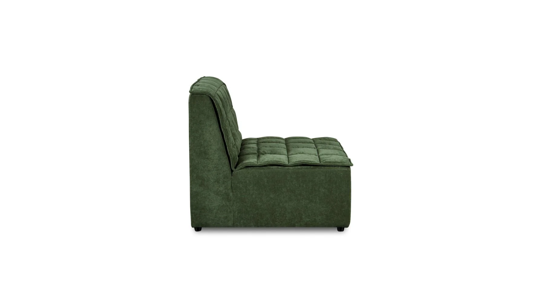 Quilt Armless Chair, Moss - Image 4