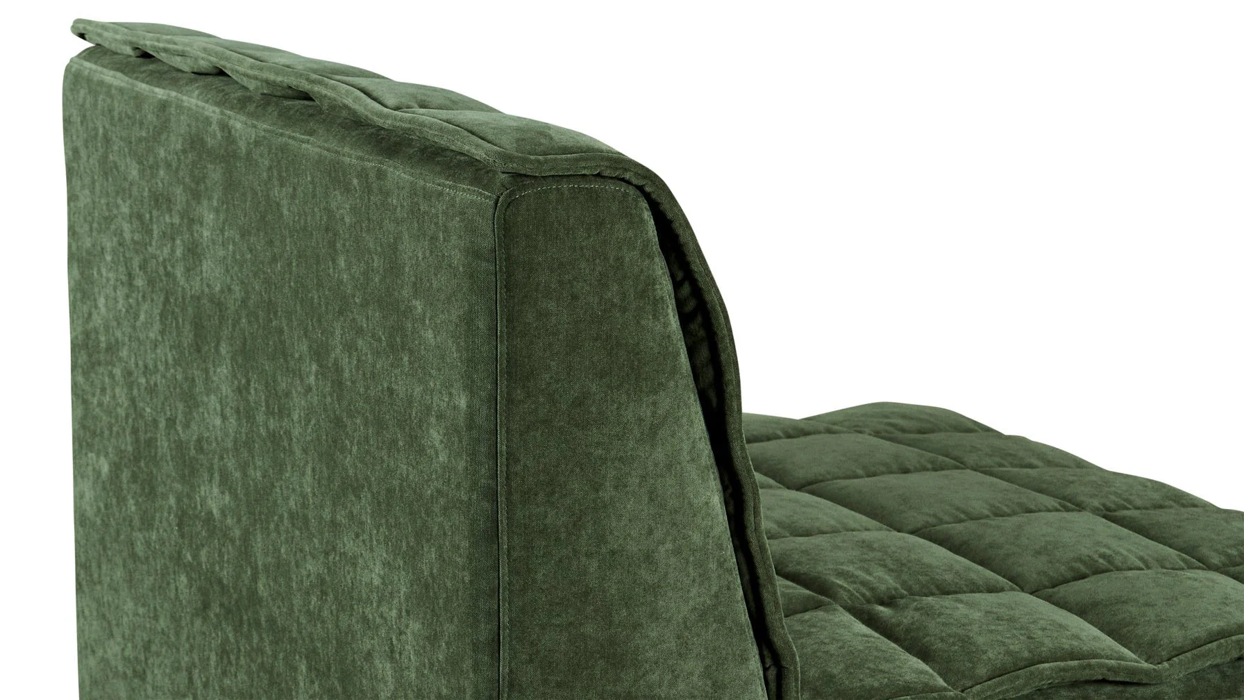 Quilt Armless Chair, Moss - Image 7