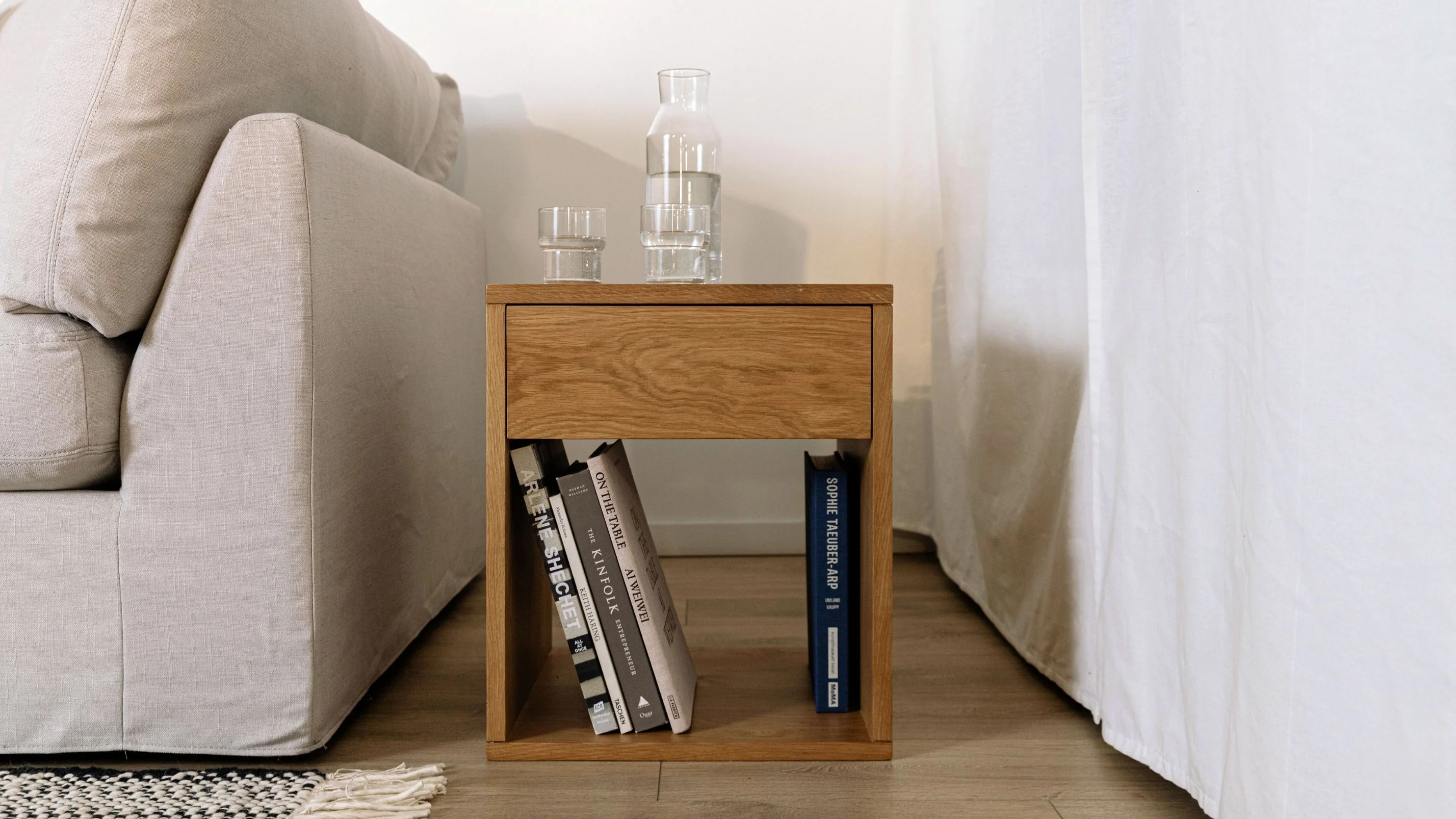 Rest Easy Nightstand With Drawer, Tall, Walnut - Image 5