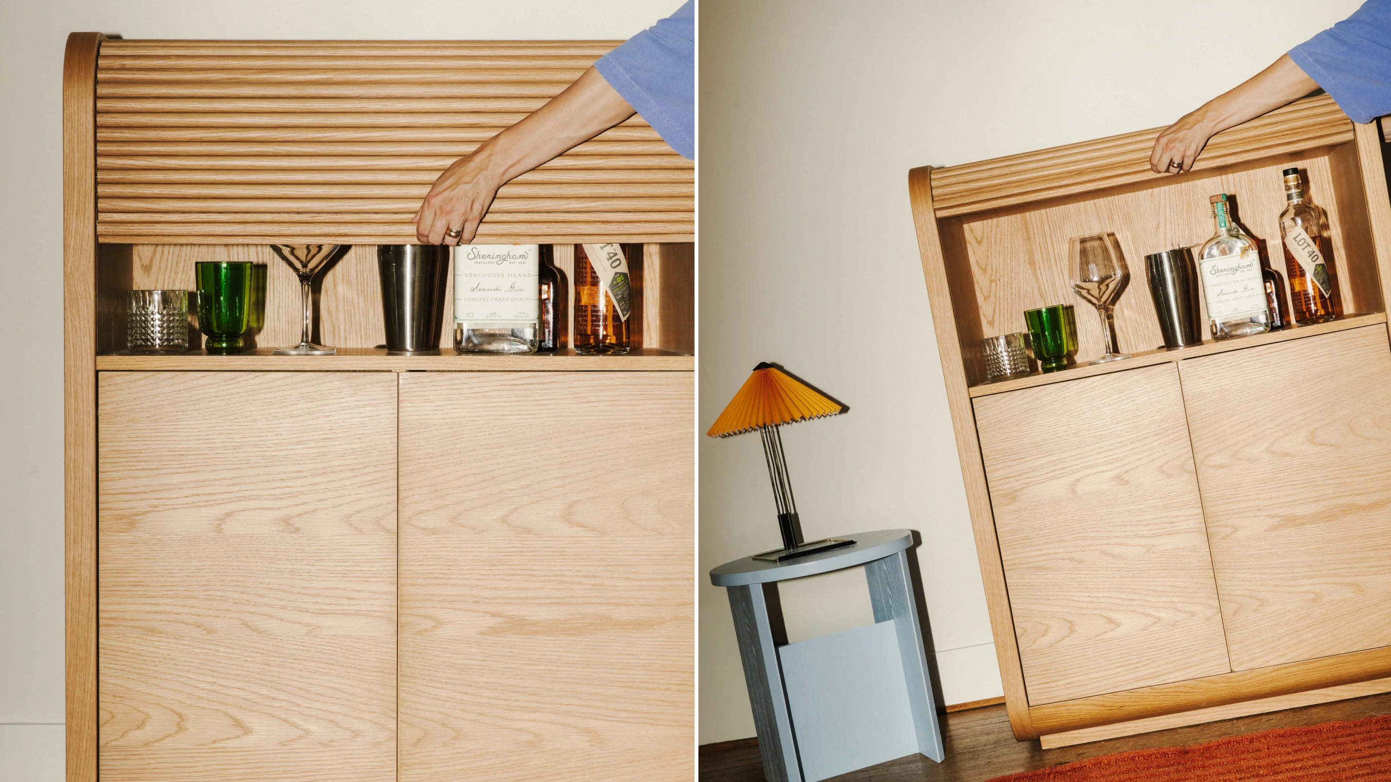 Roll Out Cabinet, White Oak - Image 14