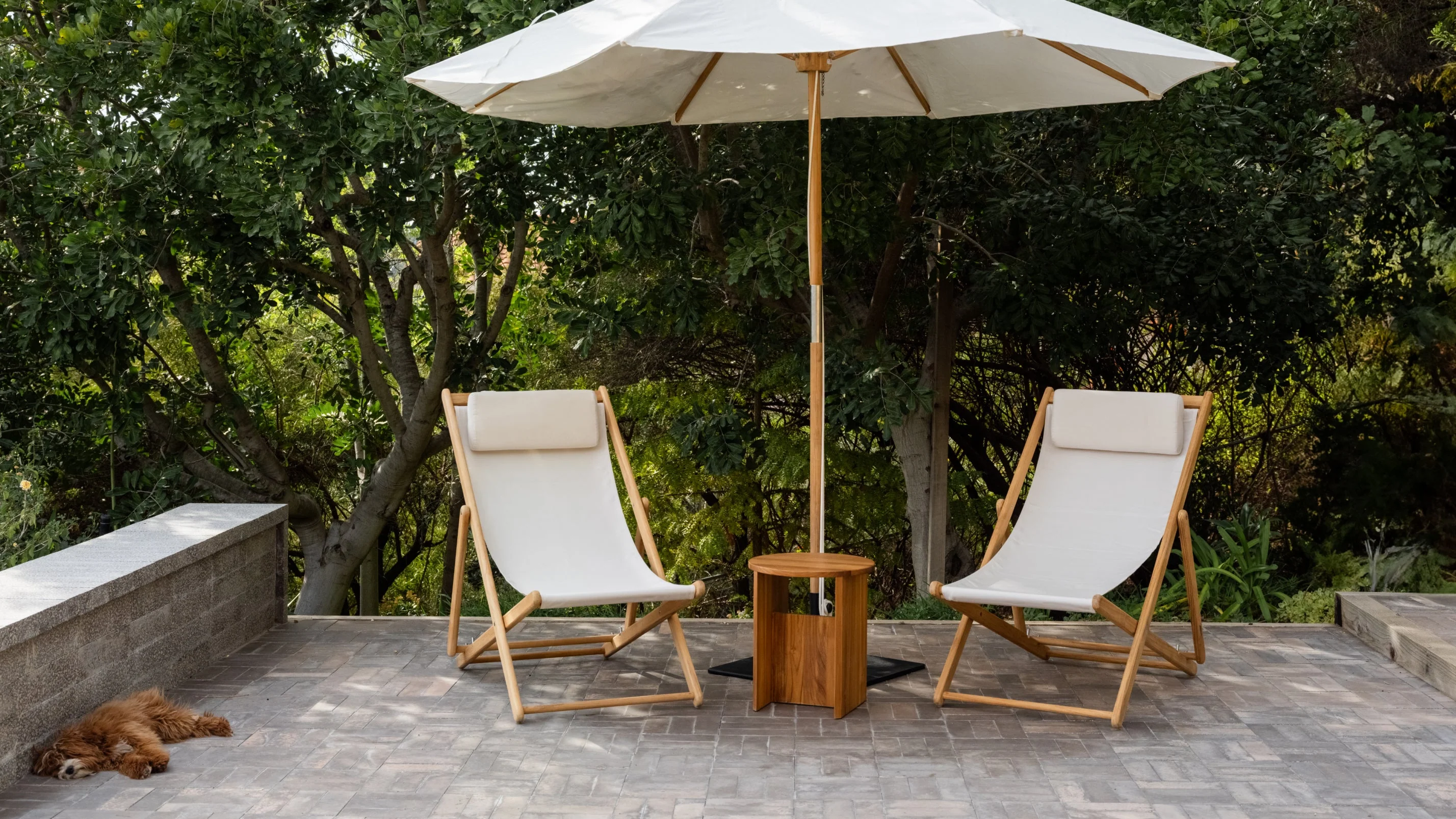 Settle In Outdoor Patio Chair, Large, Scarlet Stripe - Image 7