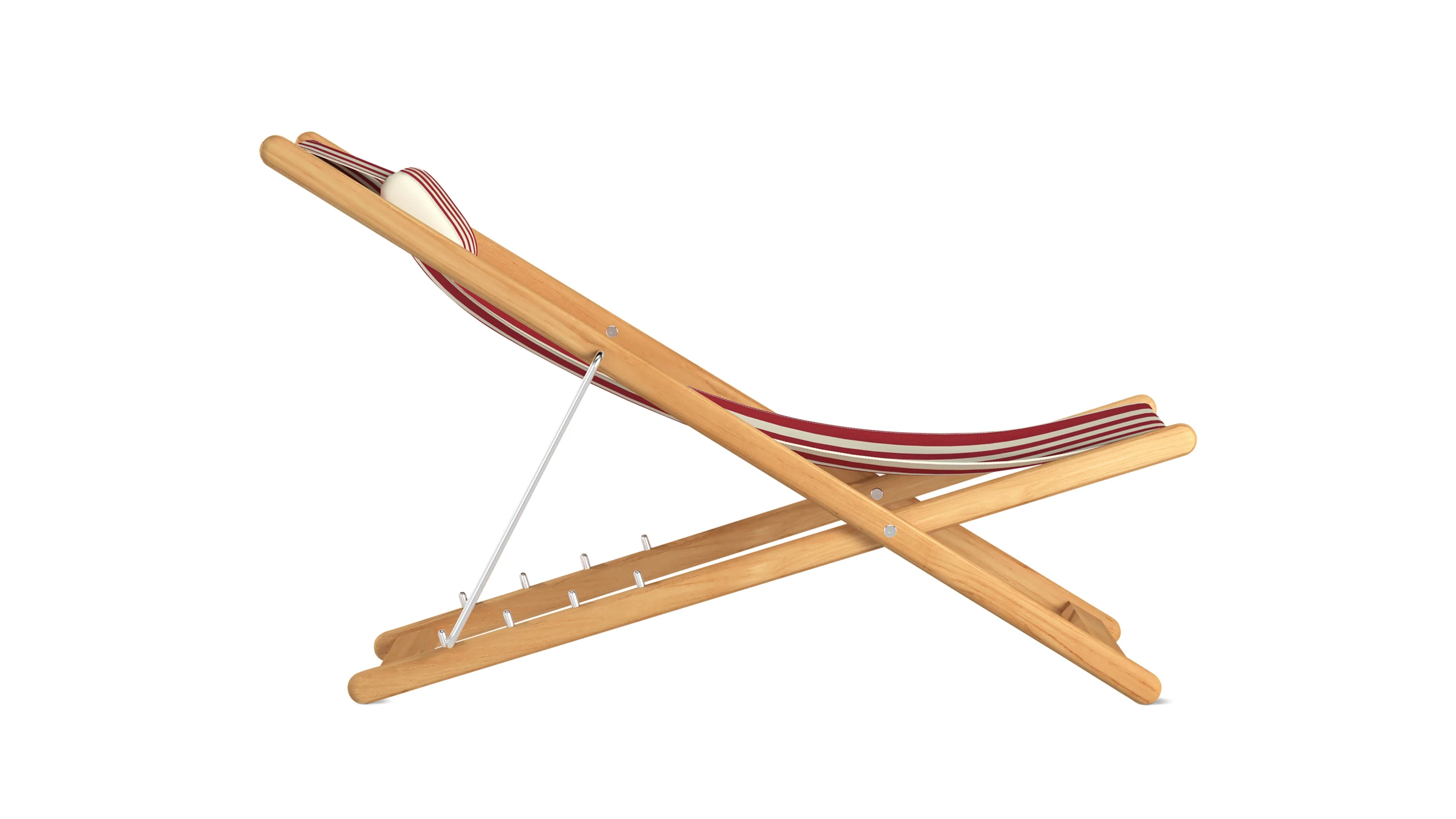 Settle In Outdoor Patio Chair, Small, Scarlet Stripe - Image 4