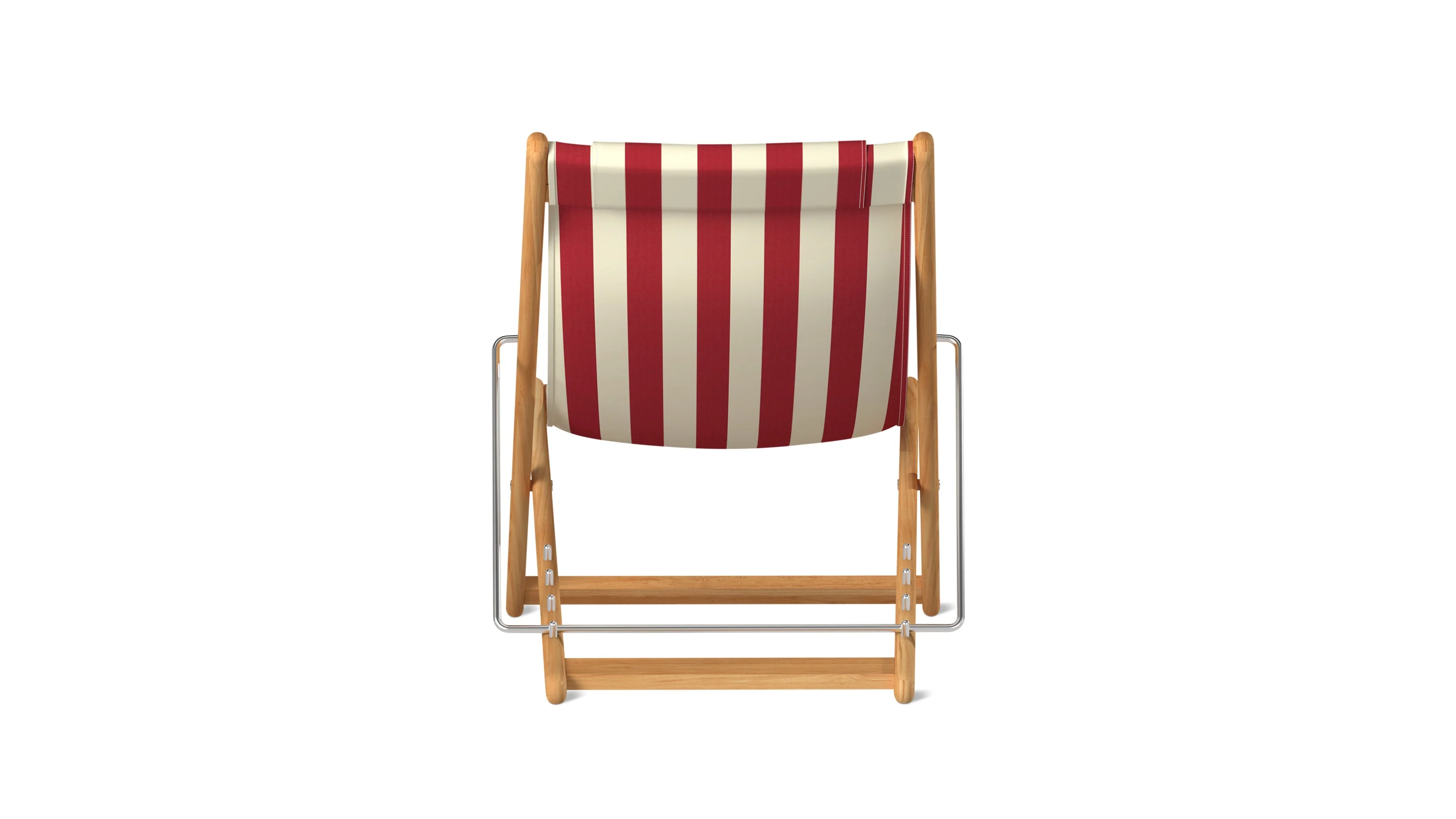 Settle In Outdoor Patio Chair, Small, Scarlet Stripe - Image 5
