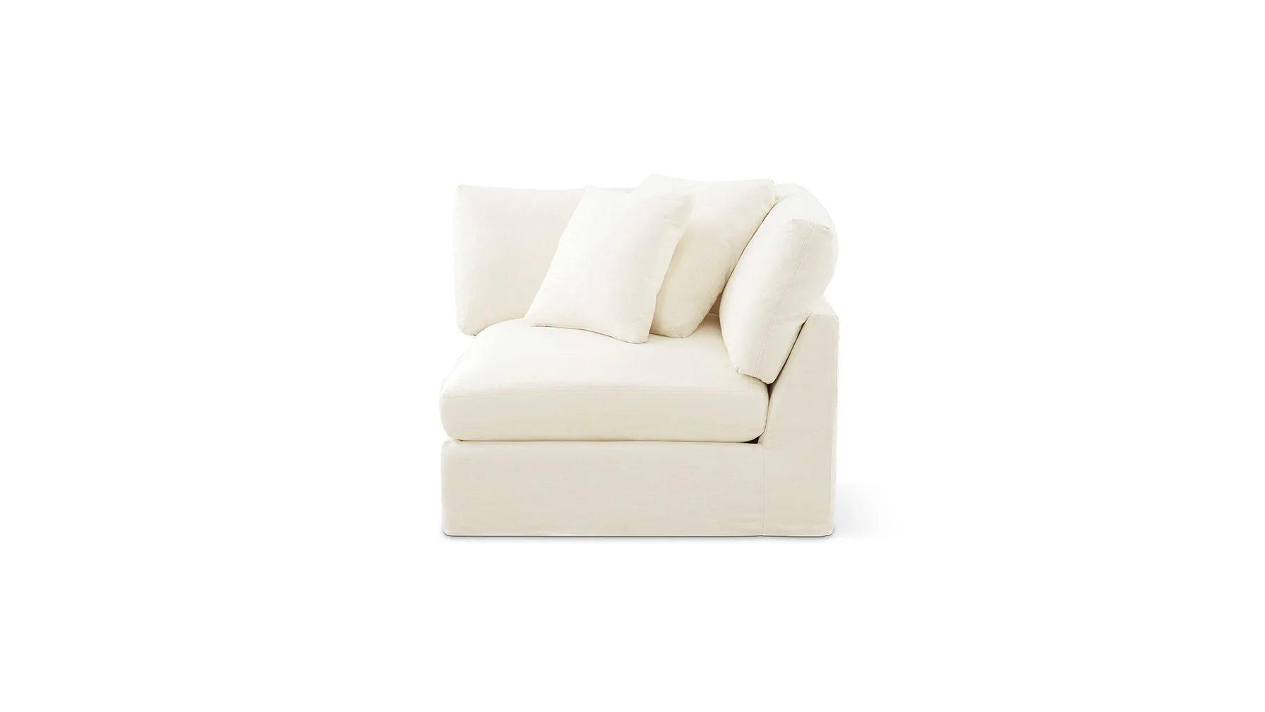 Slipcover - Get Together™ Corner Chair, Large, Cream Linen (Left Or Right) - Image 3