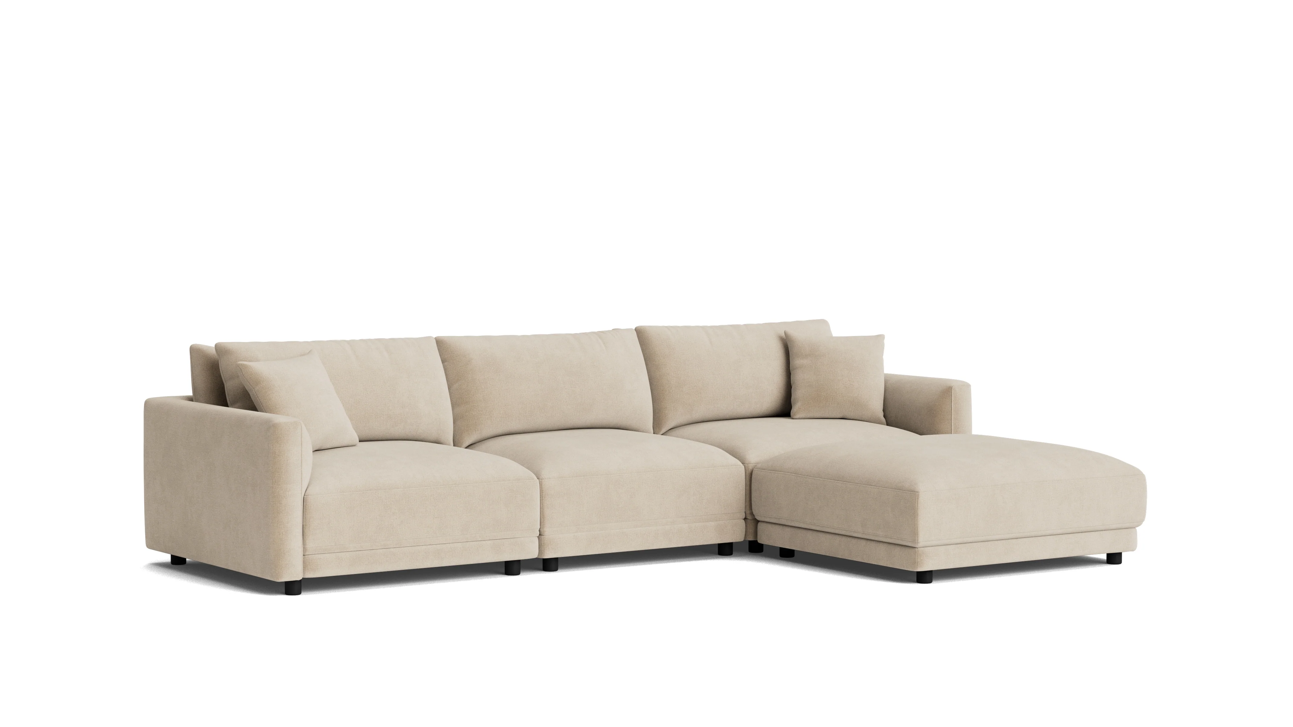 Soft Spot 4-Piece Modular Sectional, Cashew - Image 3